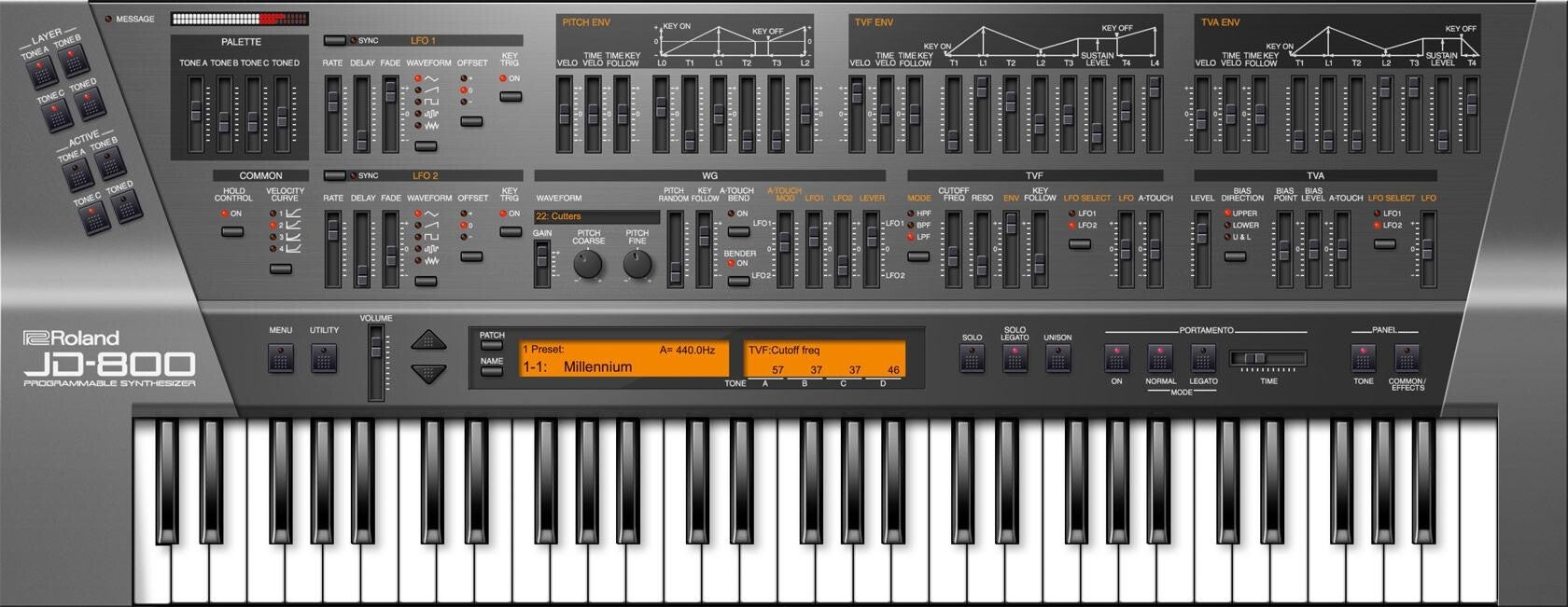 Roland JD-800 Software Synthesizer