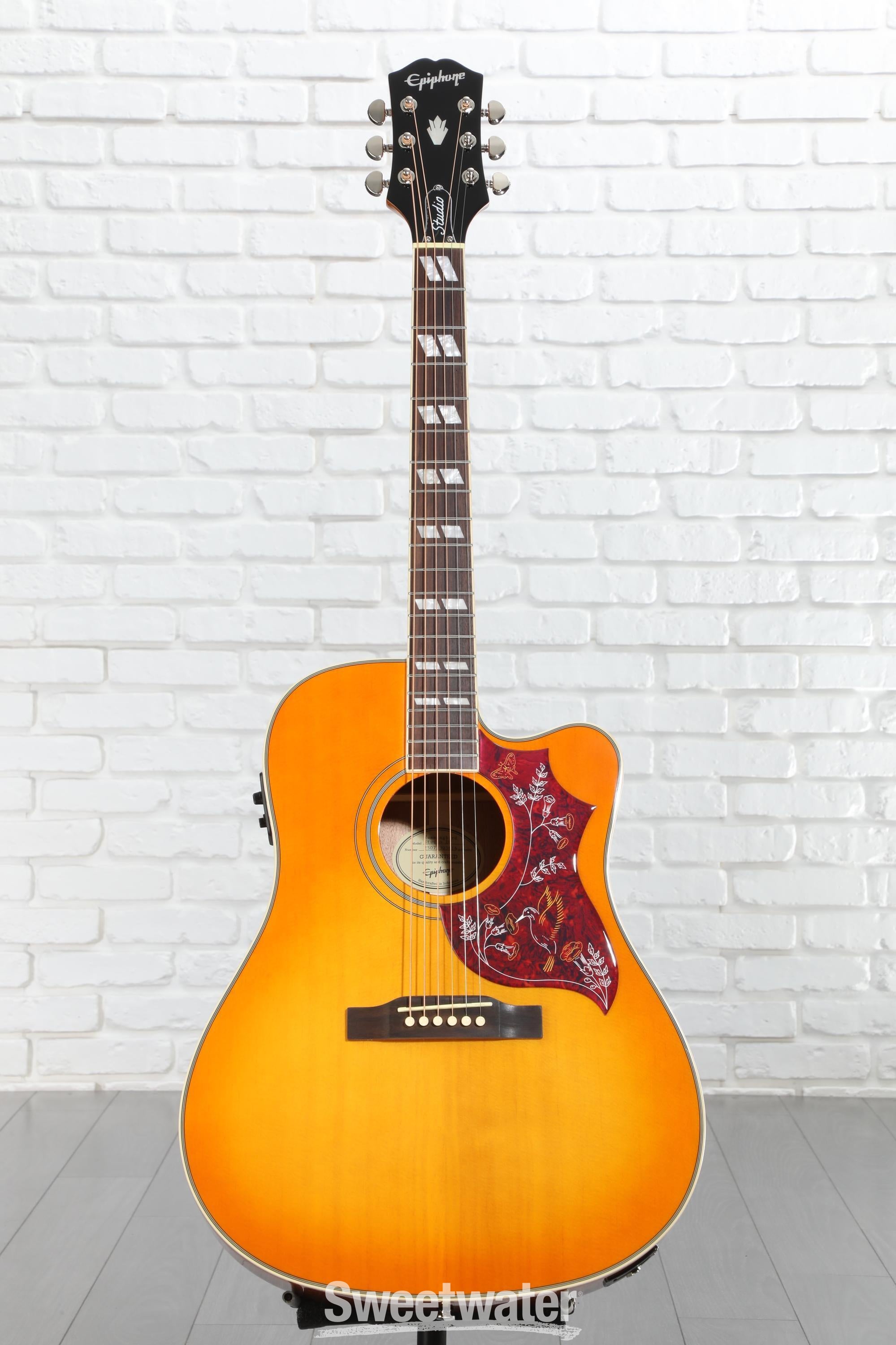 Epiphone Hummingbird Studio EC Acoustic-electric Guitar - Heritage