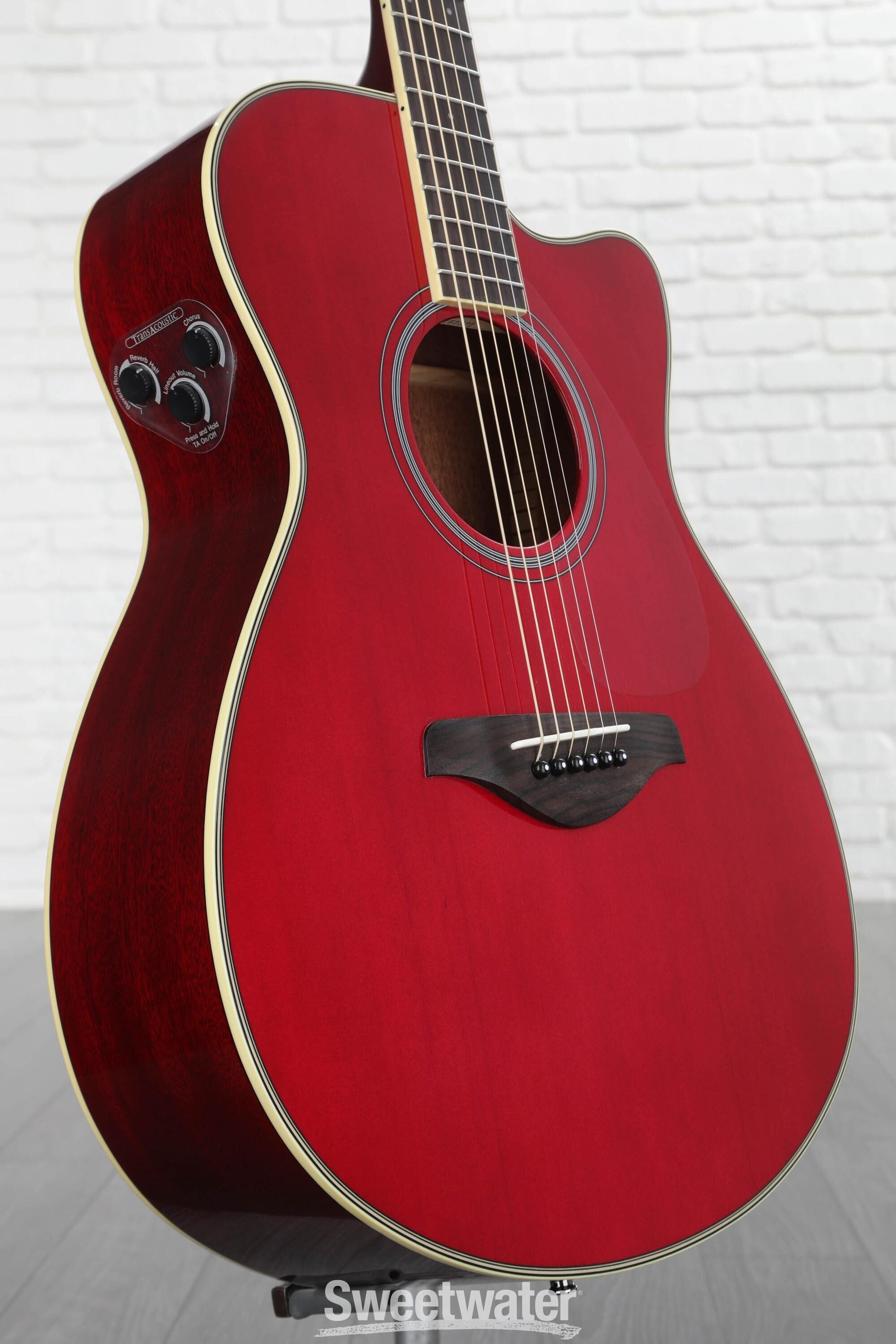 Yamaha Yamaha FSC-TA TransAcoustic Concert Cutaway - Ruby Red