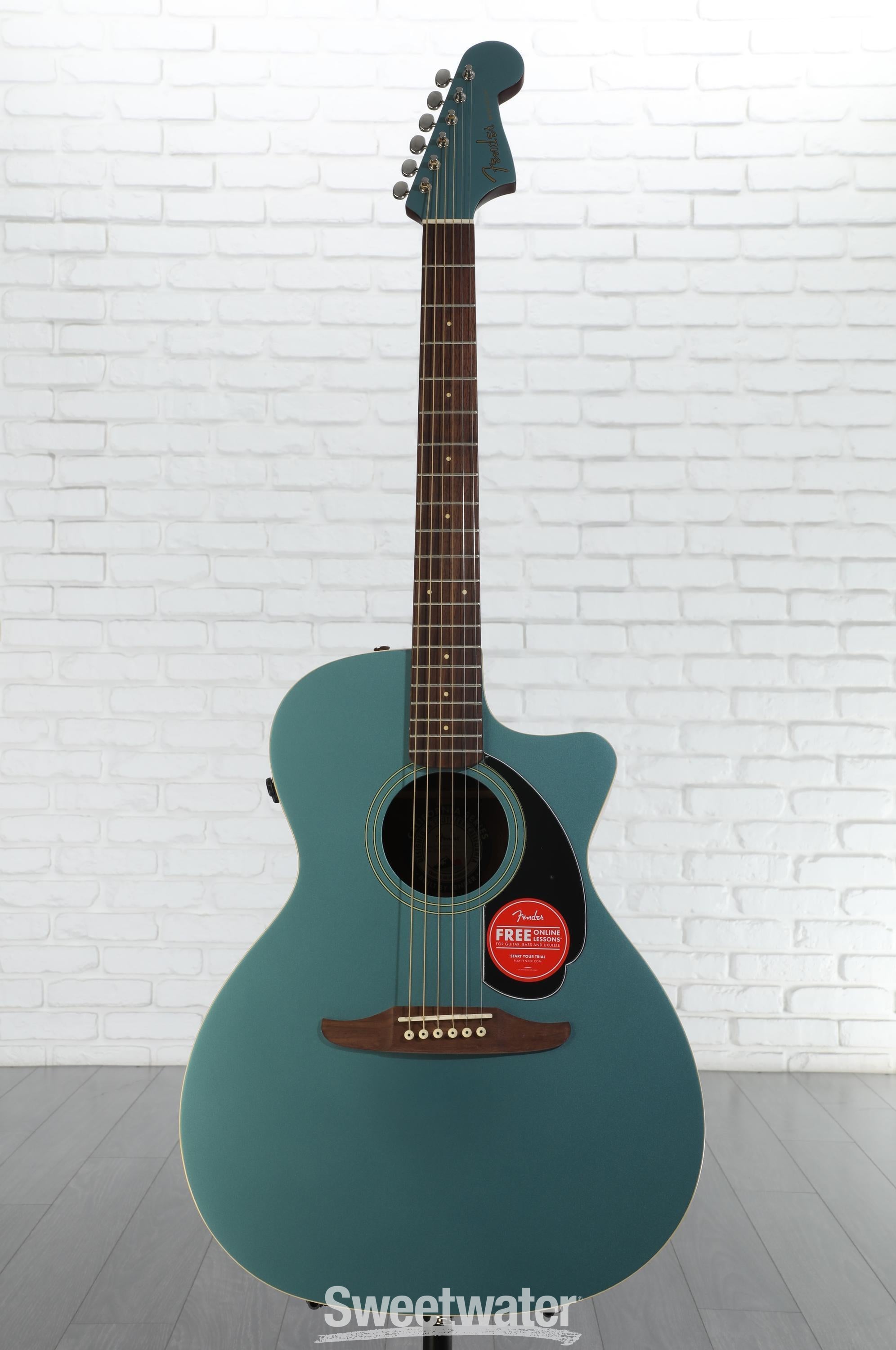 ギター Fender Newporter Player (Tidepool) Fender Newporter Player Acoustic-electric Guitar - Tidepool