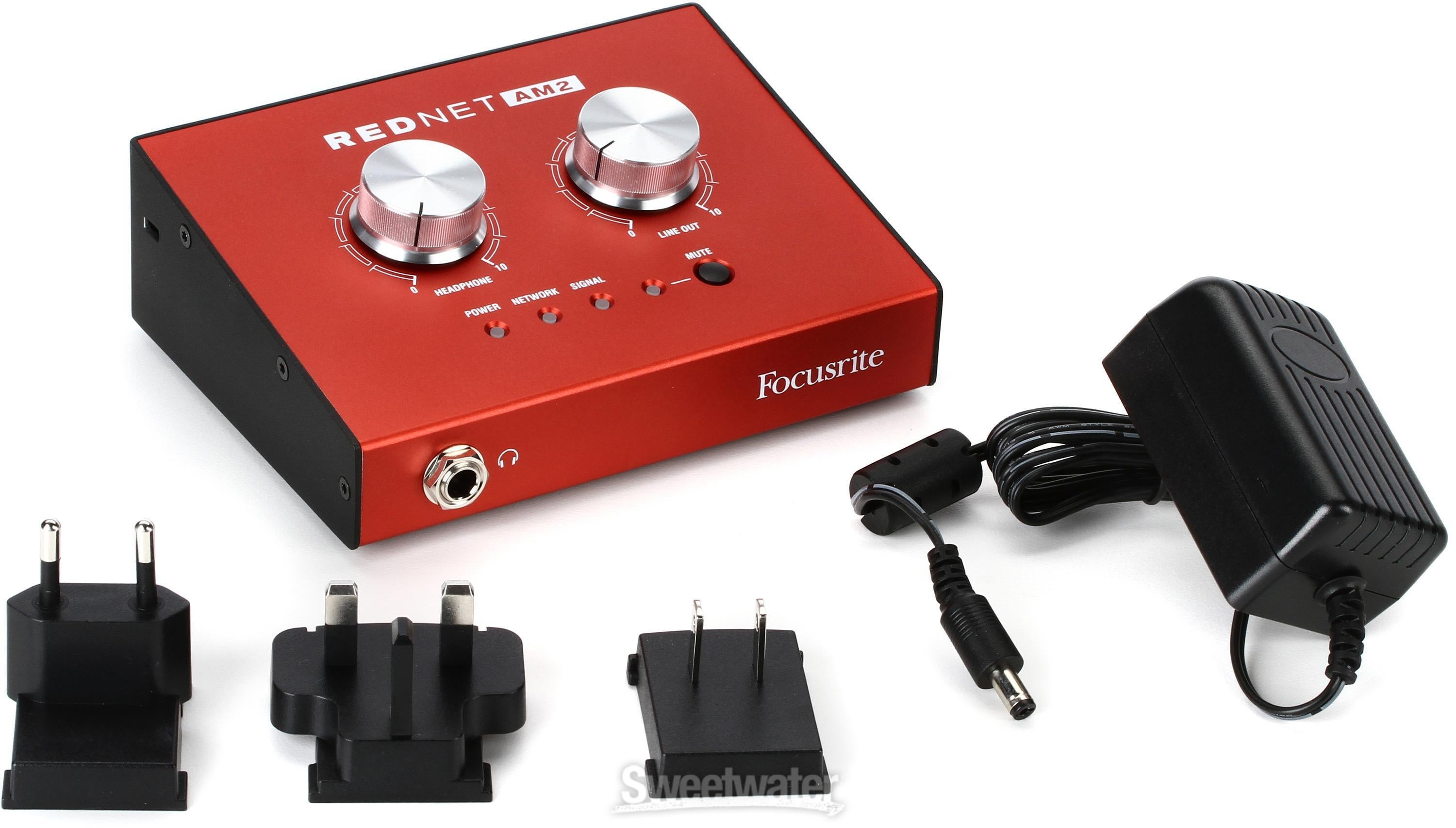Focusrite RedNet AM2 Dante Stereo Output Device | Sweetwater