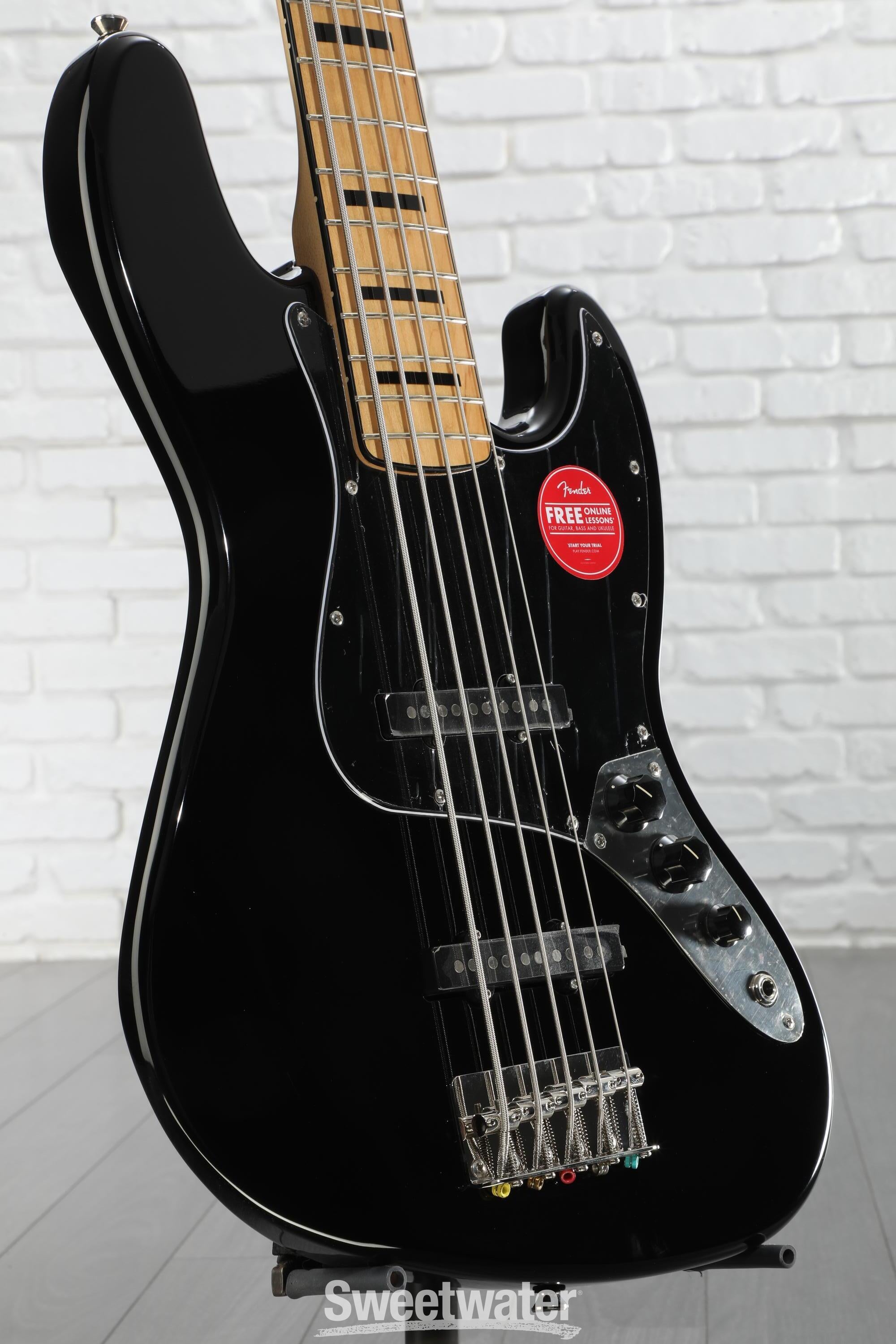 Squier Classic Vibe '70s Jazz Bass V - Black with Maple