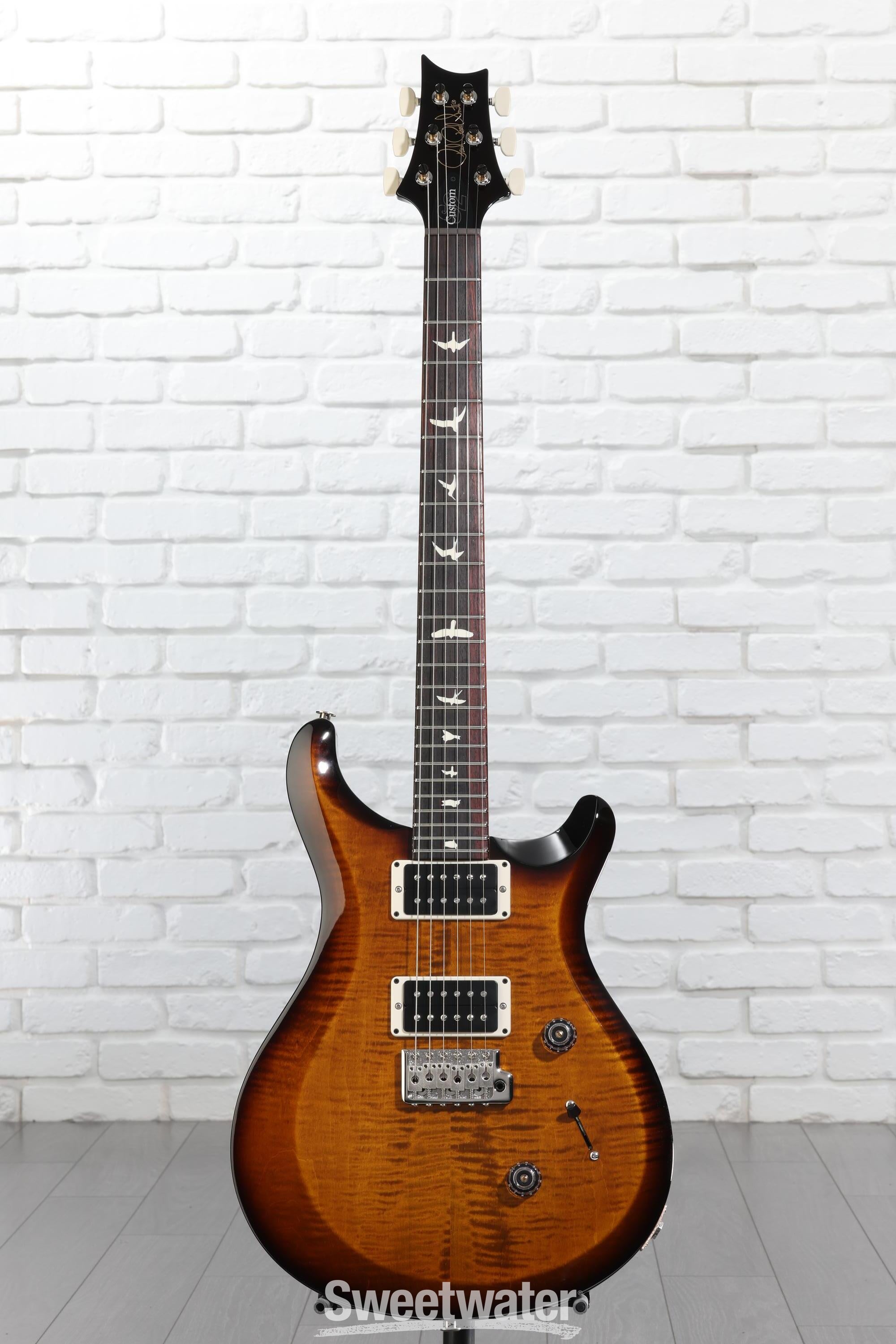 PRS S2 Custom 24 Electric Guitar - Black Amber | Sweetwater