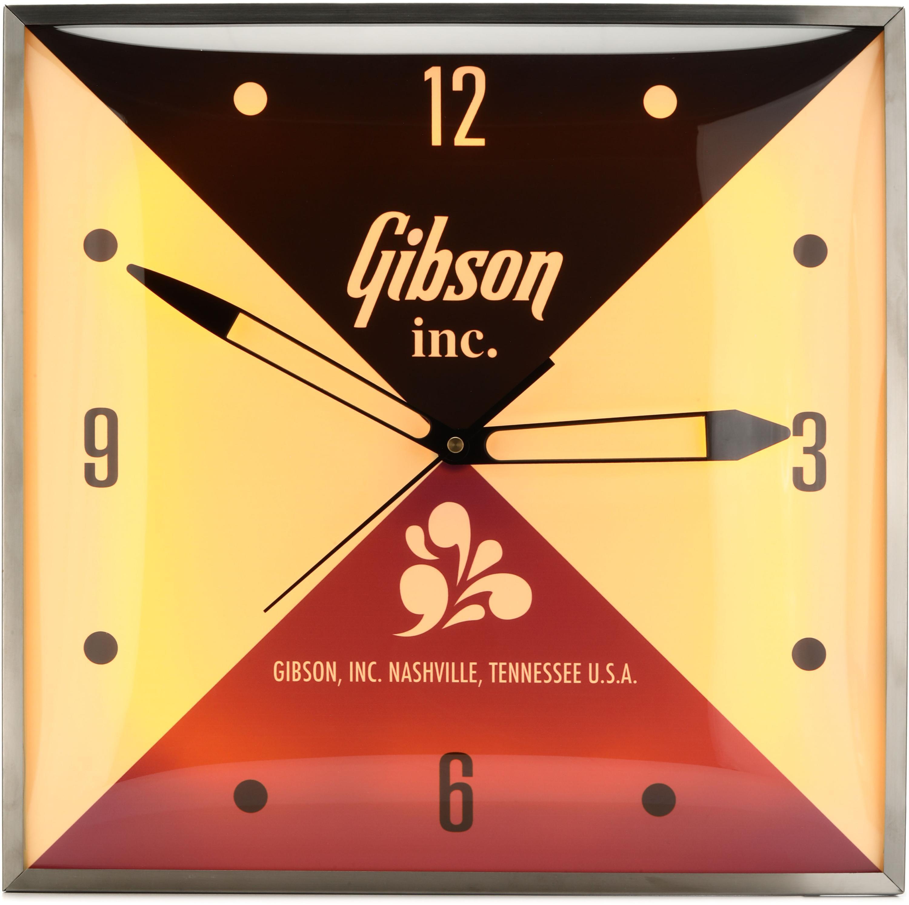 Gibson Accessories Vintage Lighted Wall Clock Gibson Inc. Sweetwater