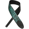 Photo of Levy's M4WP-001 3" Wide Embossed Leather Guitar Strap