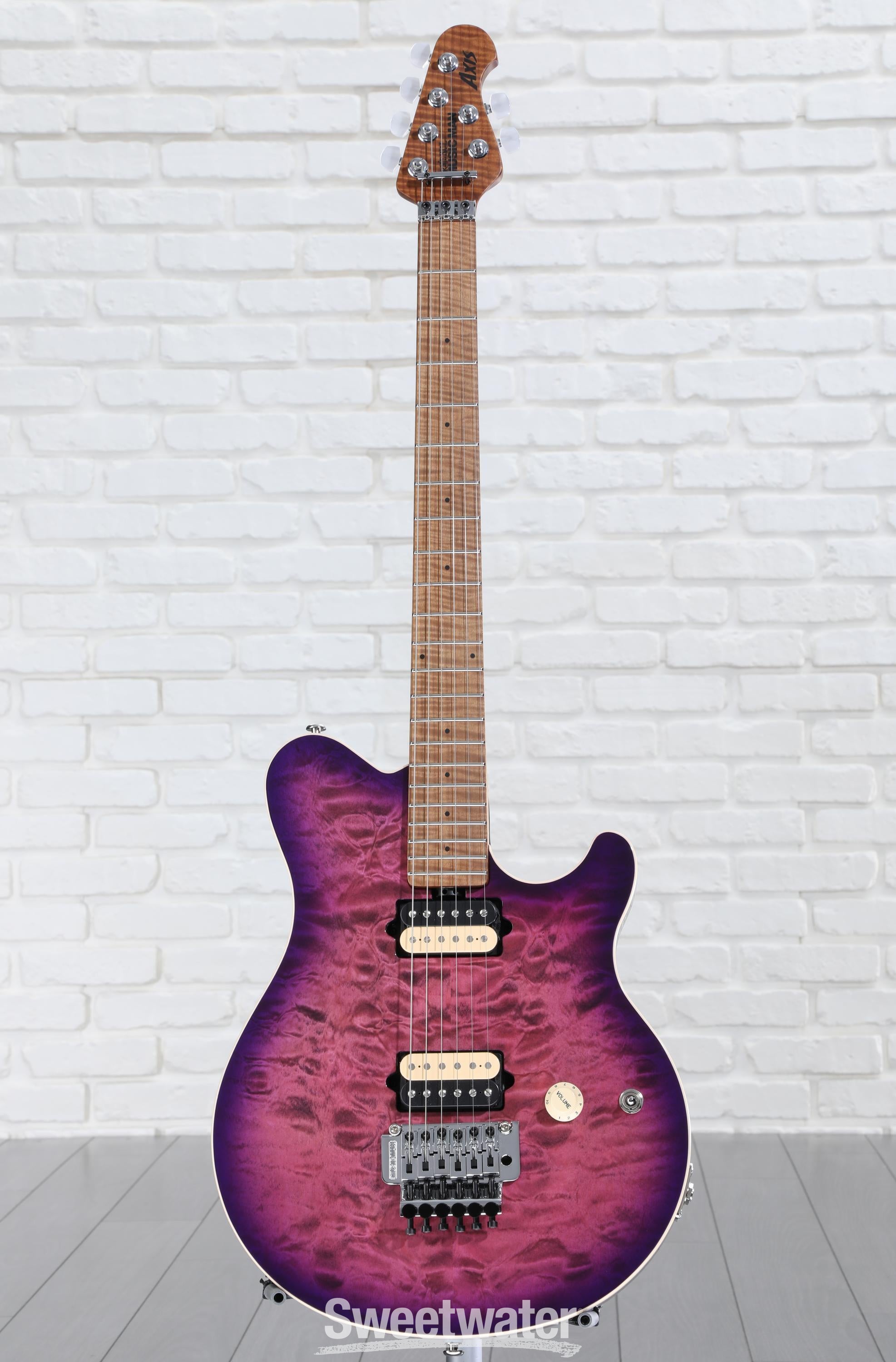 Ernie Ball Music Man Axis Electric Guitar - Olallieberry Quilt | Sweetwater