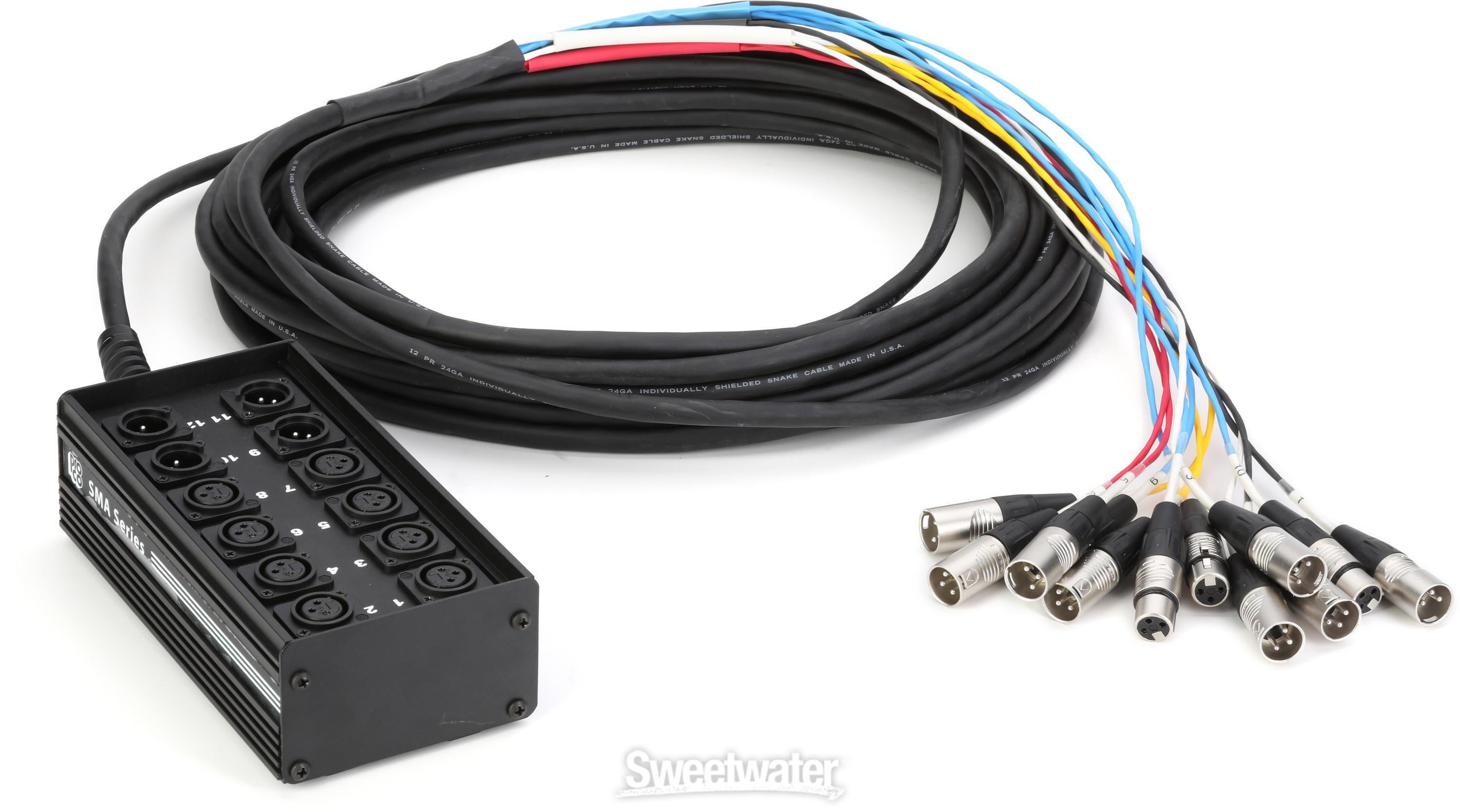 Pro Co SMA0804FBX-50 SMA Series 8x4 Stage Snake with XLR Returns