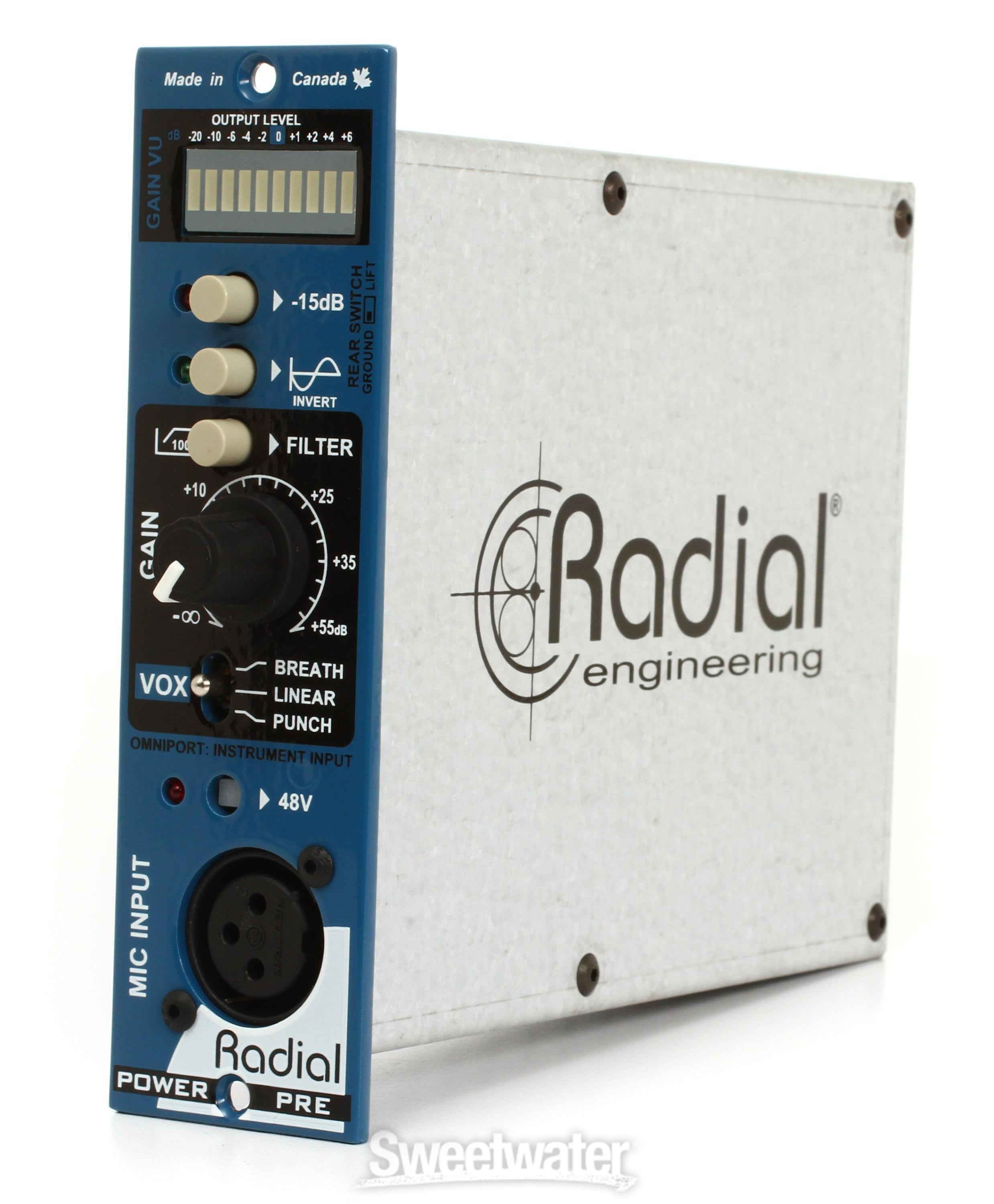 RADIAL ラジアル / JDV preAMP 500 series Radial JDV-Pre 500 Series Microphone Preamp | Sweetwater