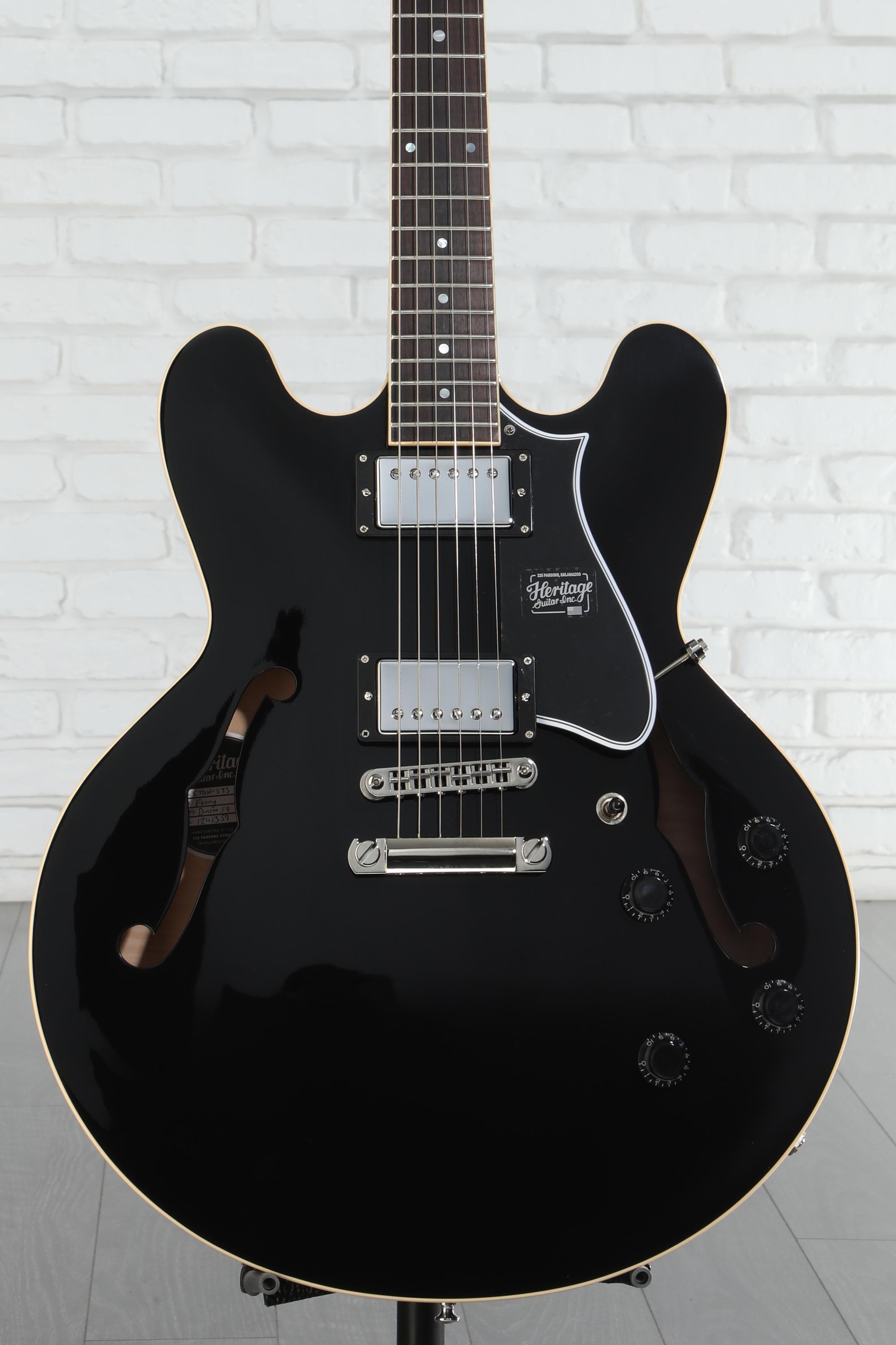 Heritage H-535 Ebony セミアコ USA製 Heritage H-535 - Ebony - Eddie's Guitars