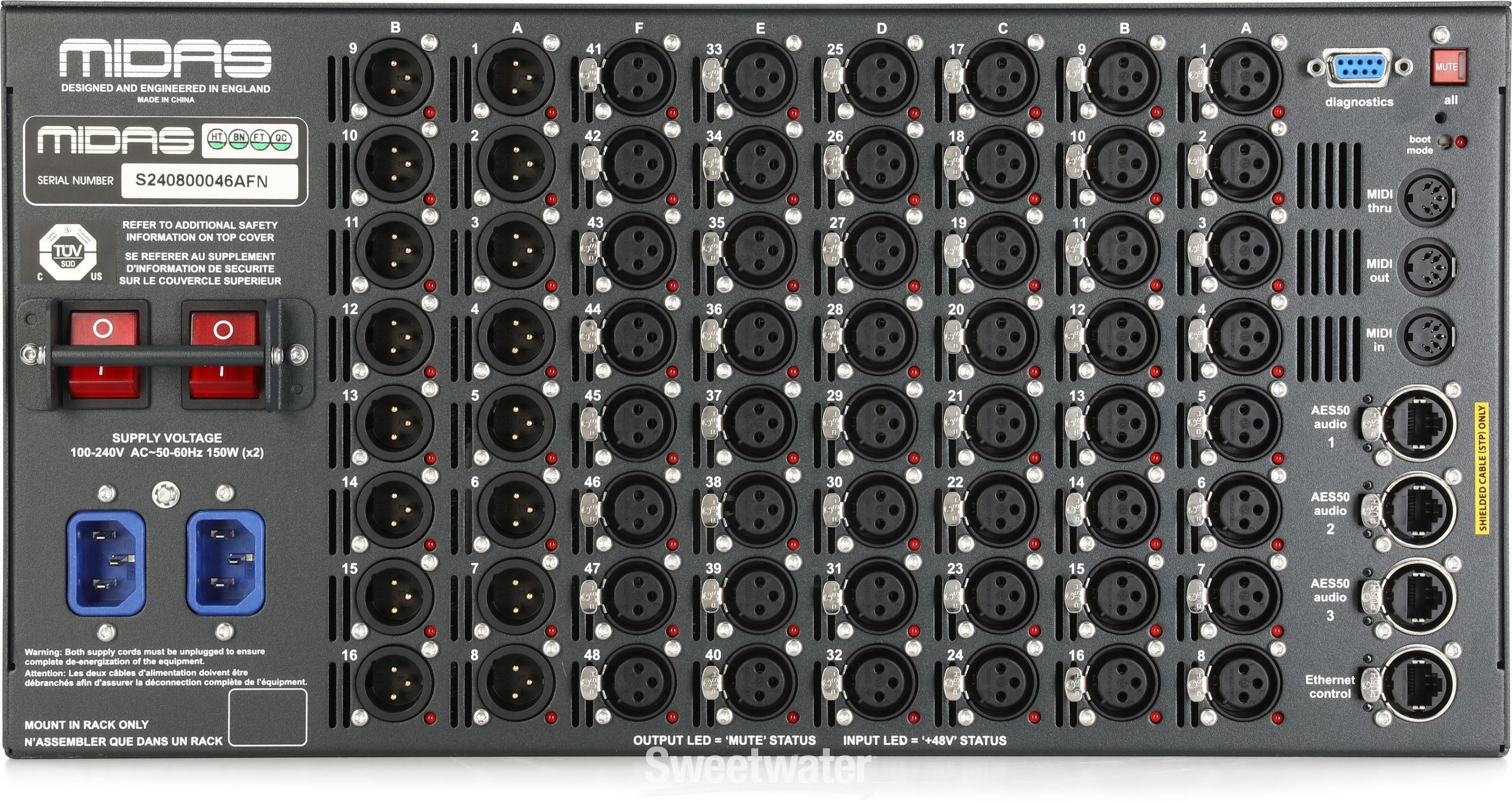 Midas DL251 PRO SERIES 48-input / 16-output Stage Box | Sweetwater