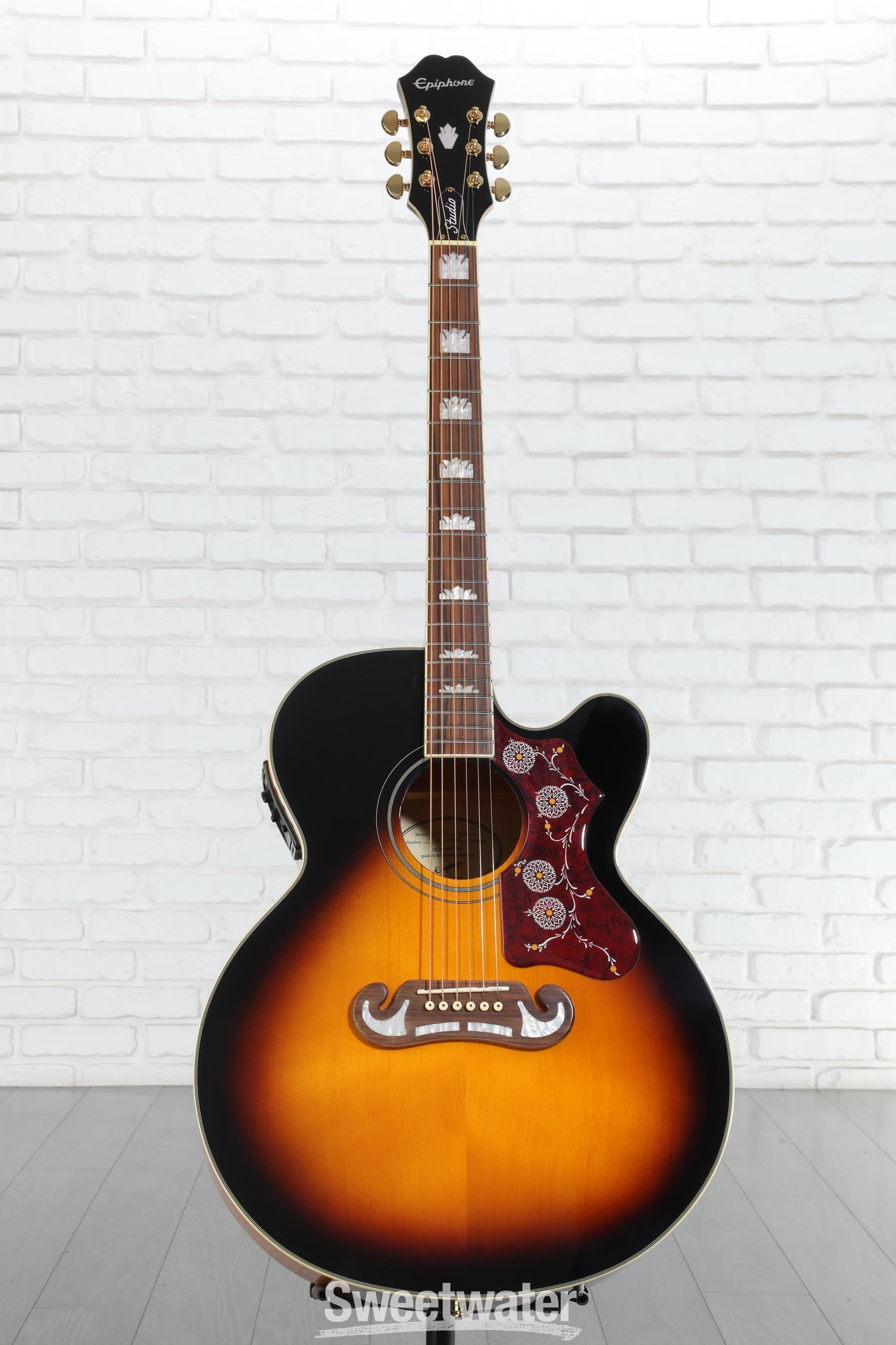Epiphone J-200EC Studio Acoustic-Electric Guitar - Vintage