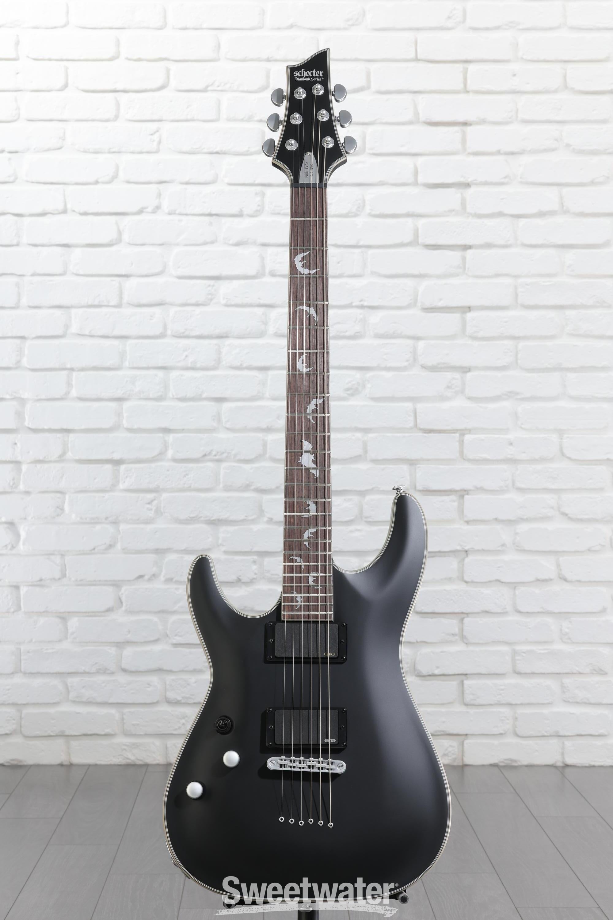 ギター SCHECTER  Damien Platinum-6FR Schecter Damien Platinum 6 Left-Handed - Satin Black | Sweetwater