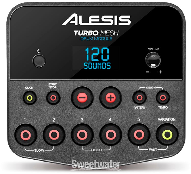  Alesis Turbo Mesh Kit – Electric Drum Set With 100+ Sounds,  Quiet Mesh Drum Pads, Drum Sticks, Connection Cables, Drum Lessons : Toys &  Games