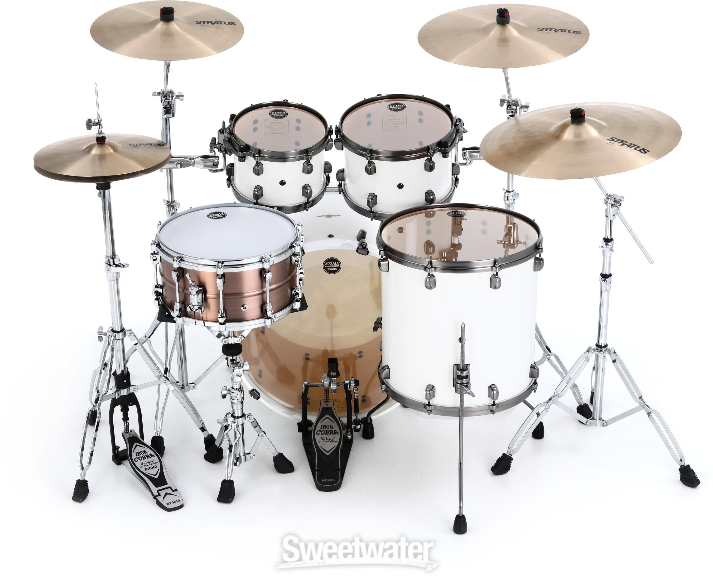 Tama Starclassic Maple 4-piece Shell Pack - Piano White | Sweetwater