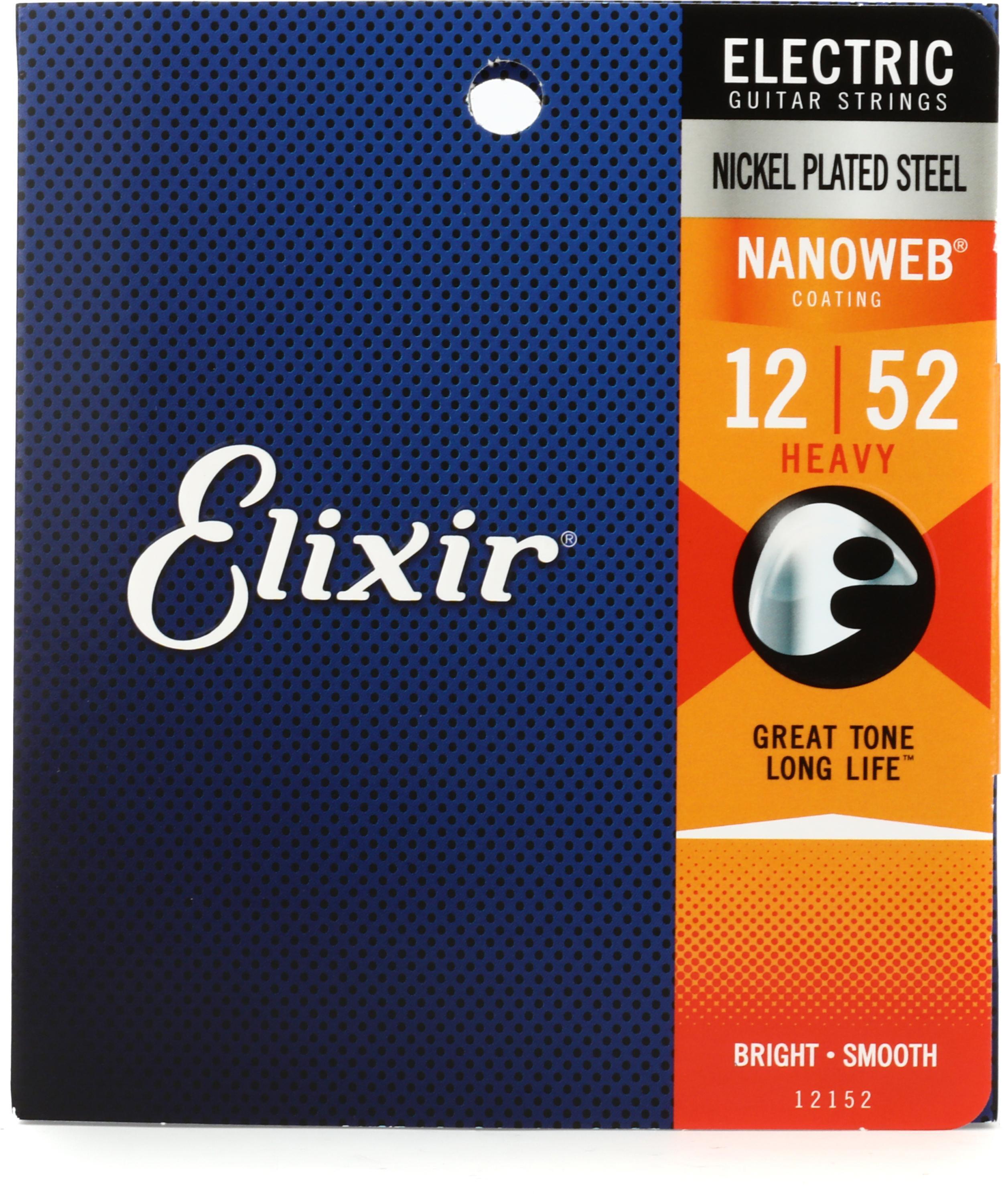 Bundled Item: Elixir Strings 12152 Nanoweb Electric Guitar Strings - .012-.052 Heavy