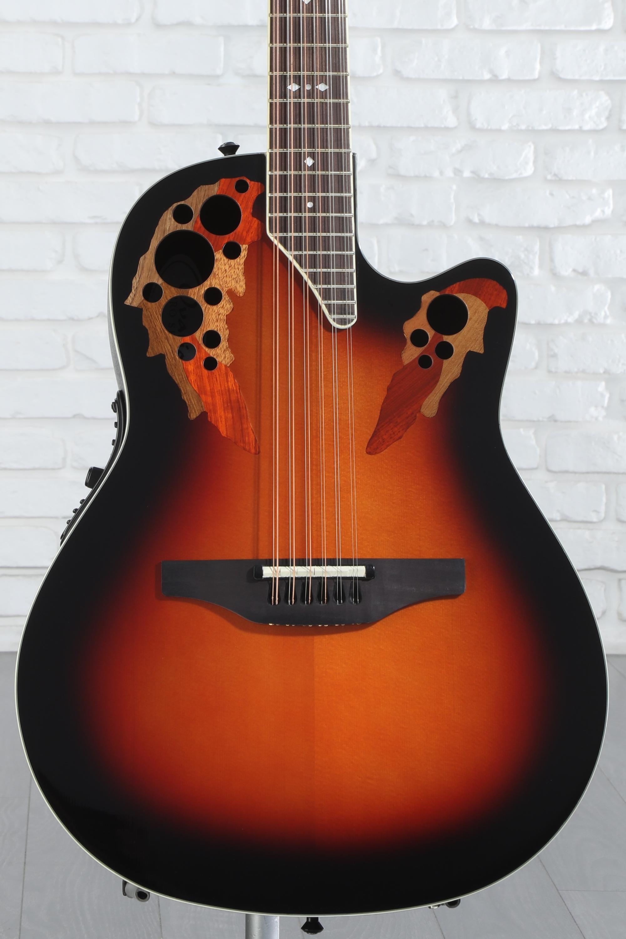 Ovation Timeless Elite Deep Contour 12-String Acoustic-Electric Guitar -  New England Burst | Sweetwater