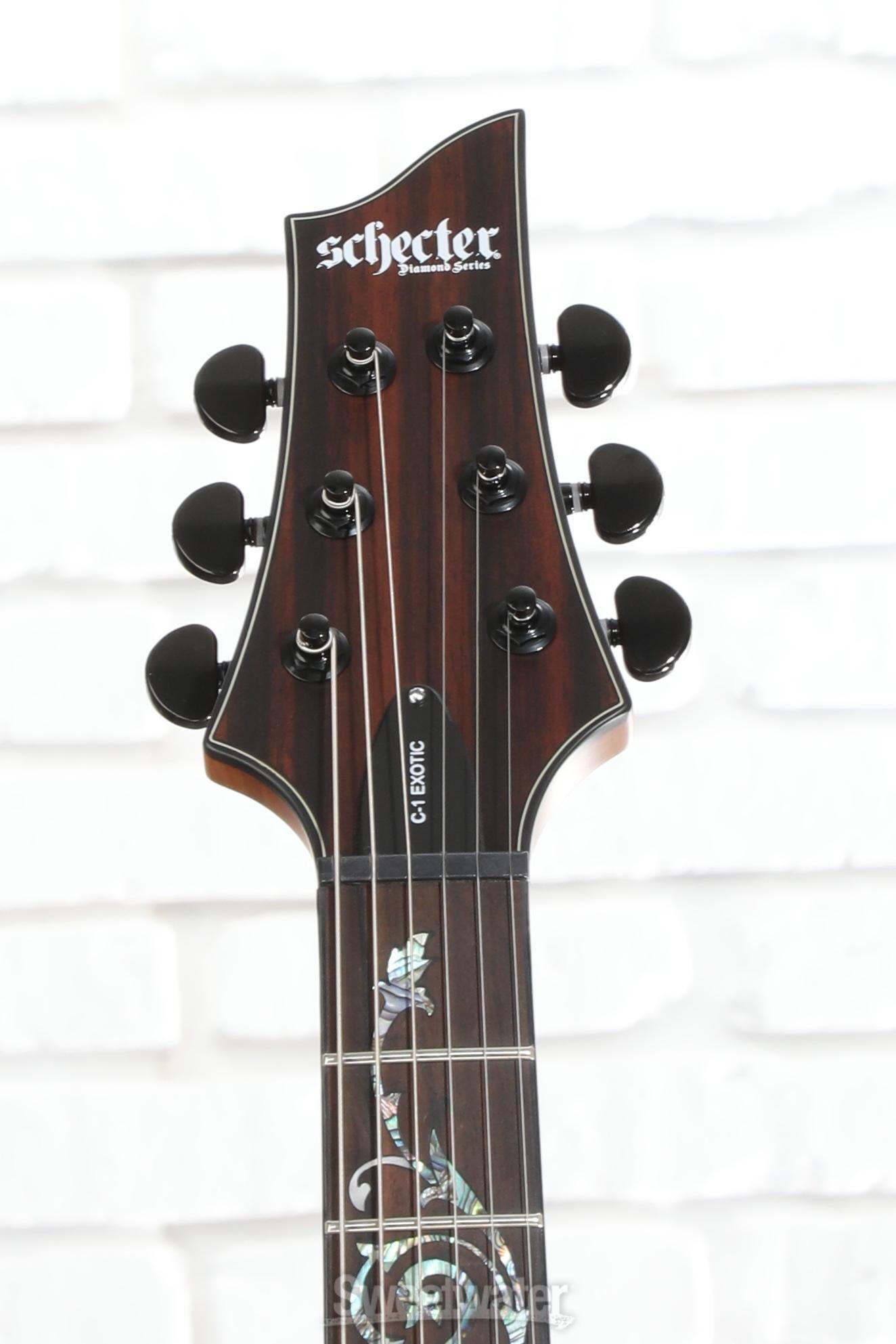 Schecter C-1 Exotic Ebony Electric Guitar - Natural Satin | Sweetwater