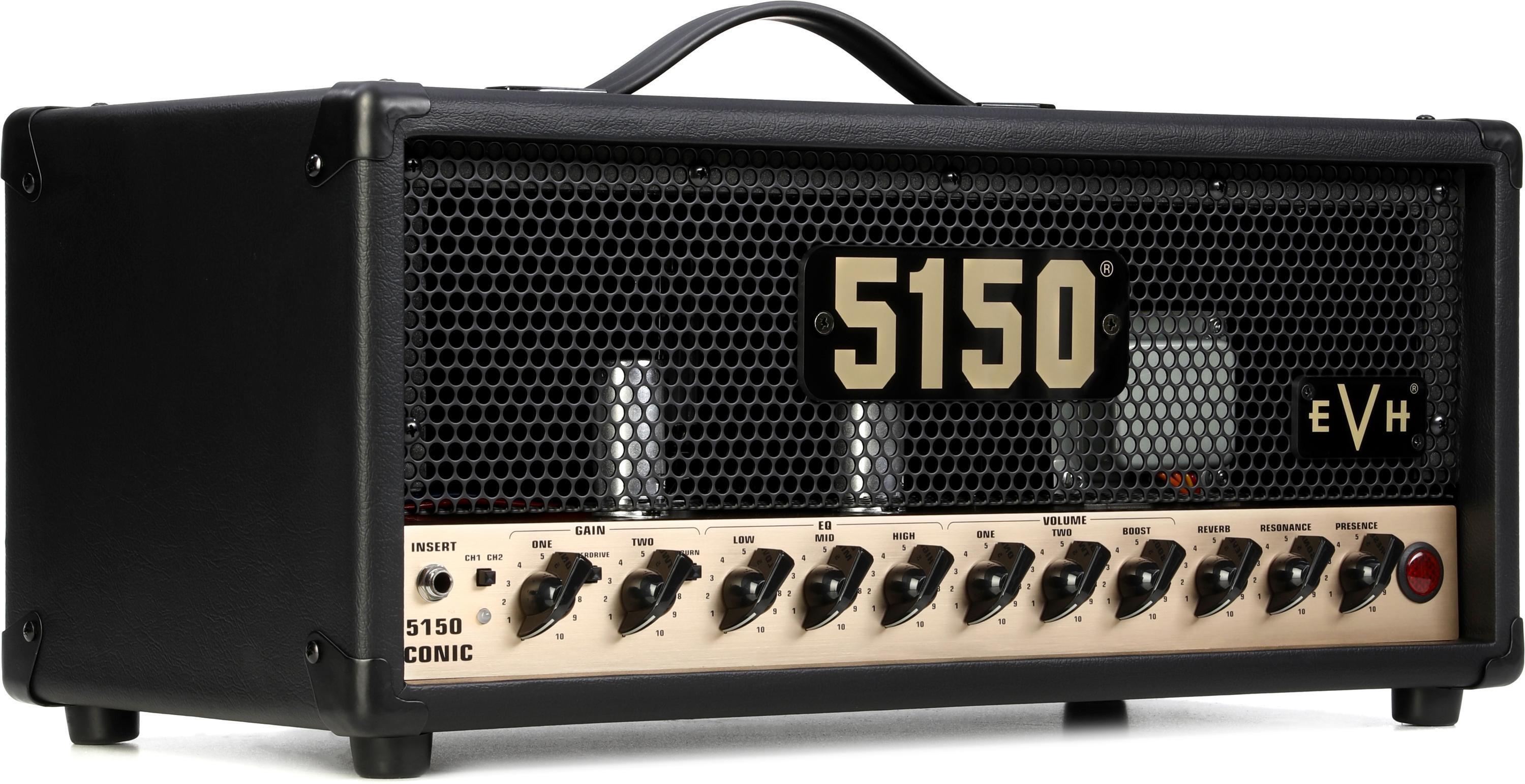 EVH 5150 Iconic Series EL34 80-watt Amplifier Head - Black/Gold