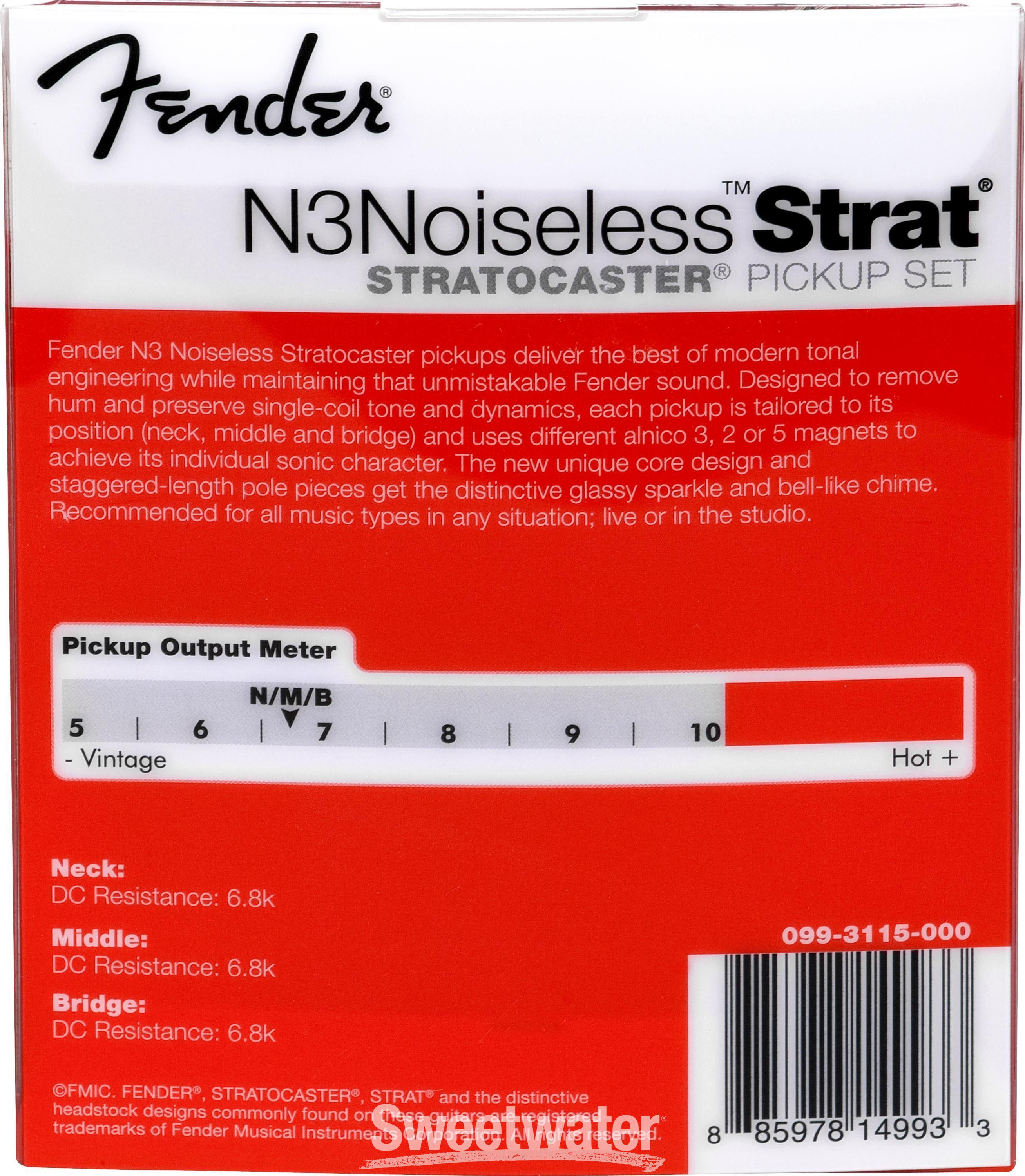 Fender N3 Noiseless Pickup - Strat - 3-piece Set | Sweetwater