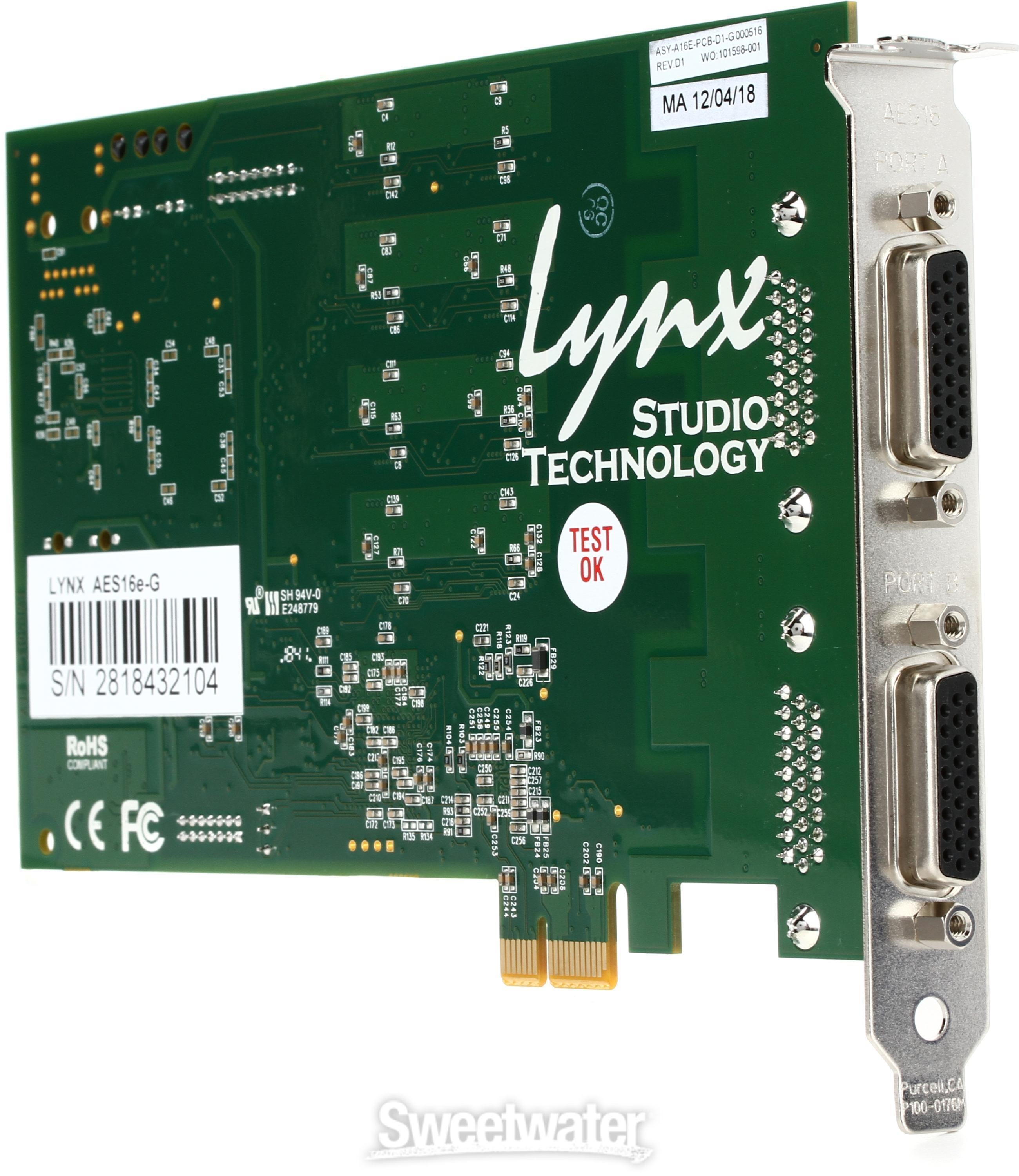 Lynx AES16e AES/EBU PCI Express Audio Interface | Sweetwater