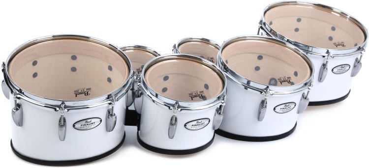 Pearl Finalist Marching Tenor Drums - 6/6/8/10/12/13-inch, Pure White