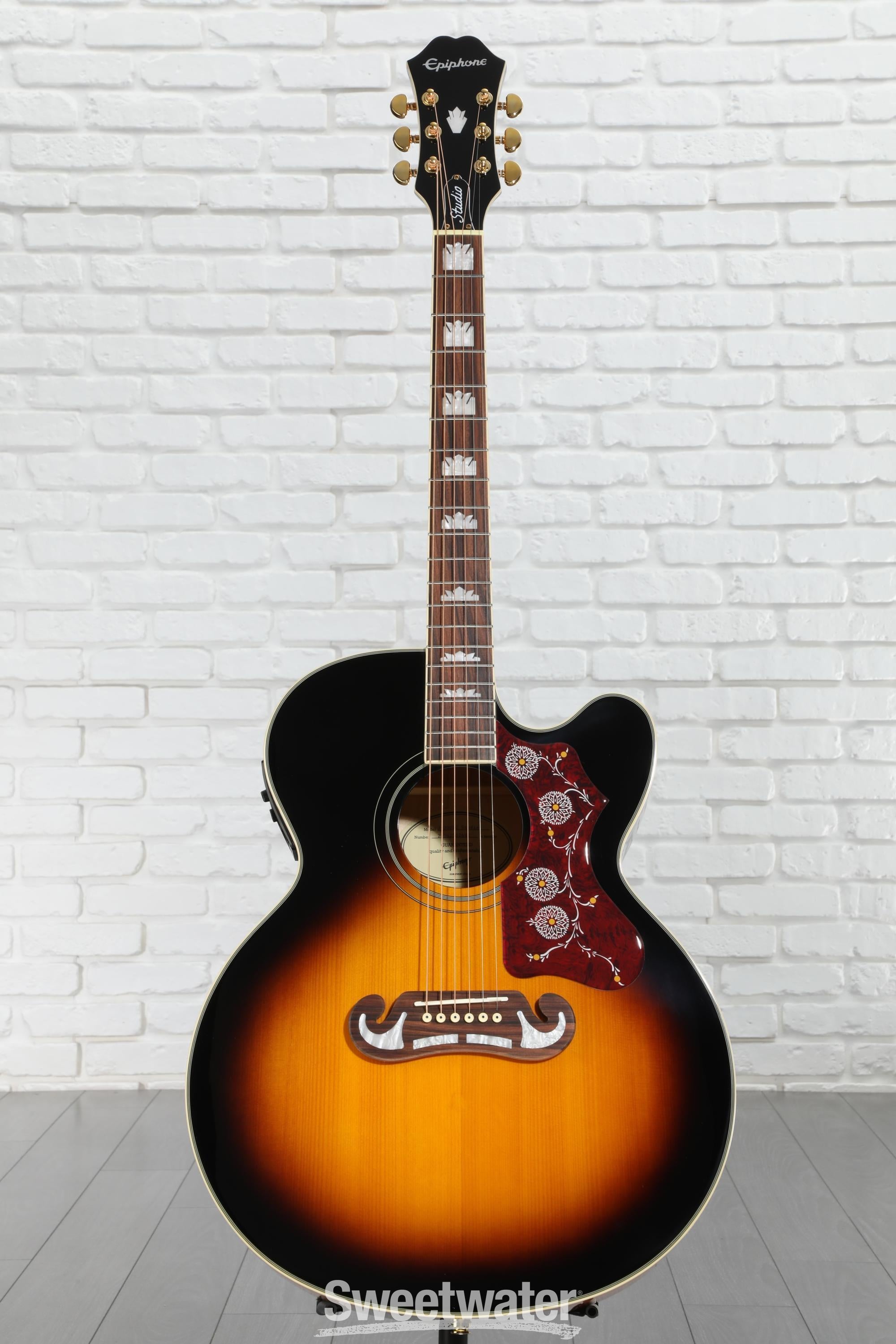 Epiphone J-200EC Studio Acoustic-Electric Guitar - Vintage