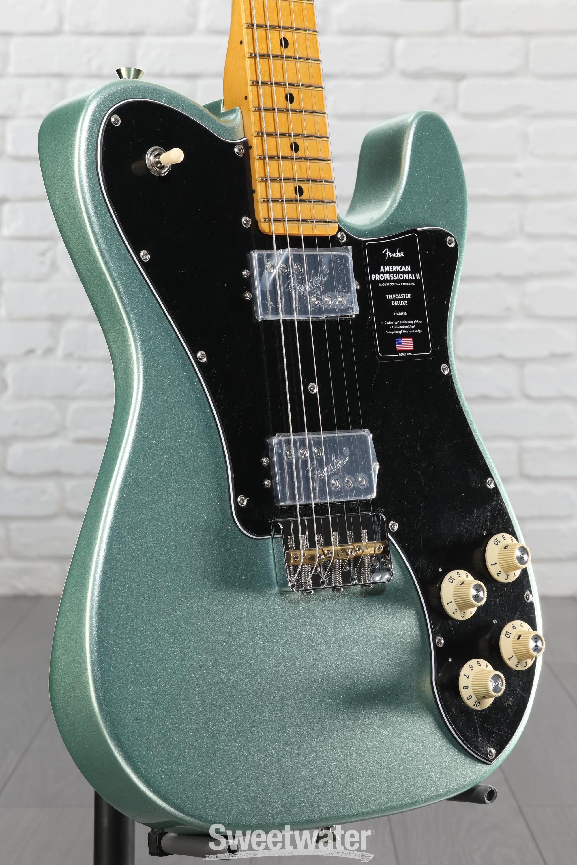 Photo of Fender American Professional II Telecaster Deluxe - Mystic Surf Green with Maple Fingerboard