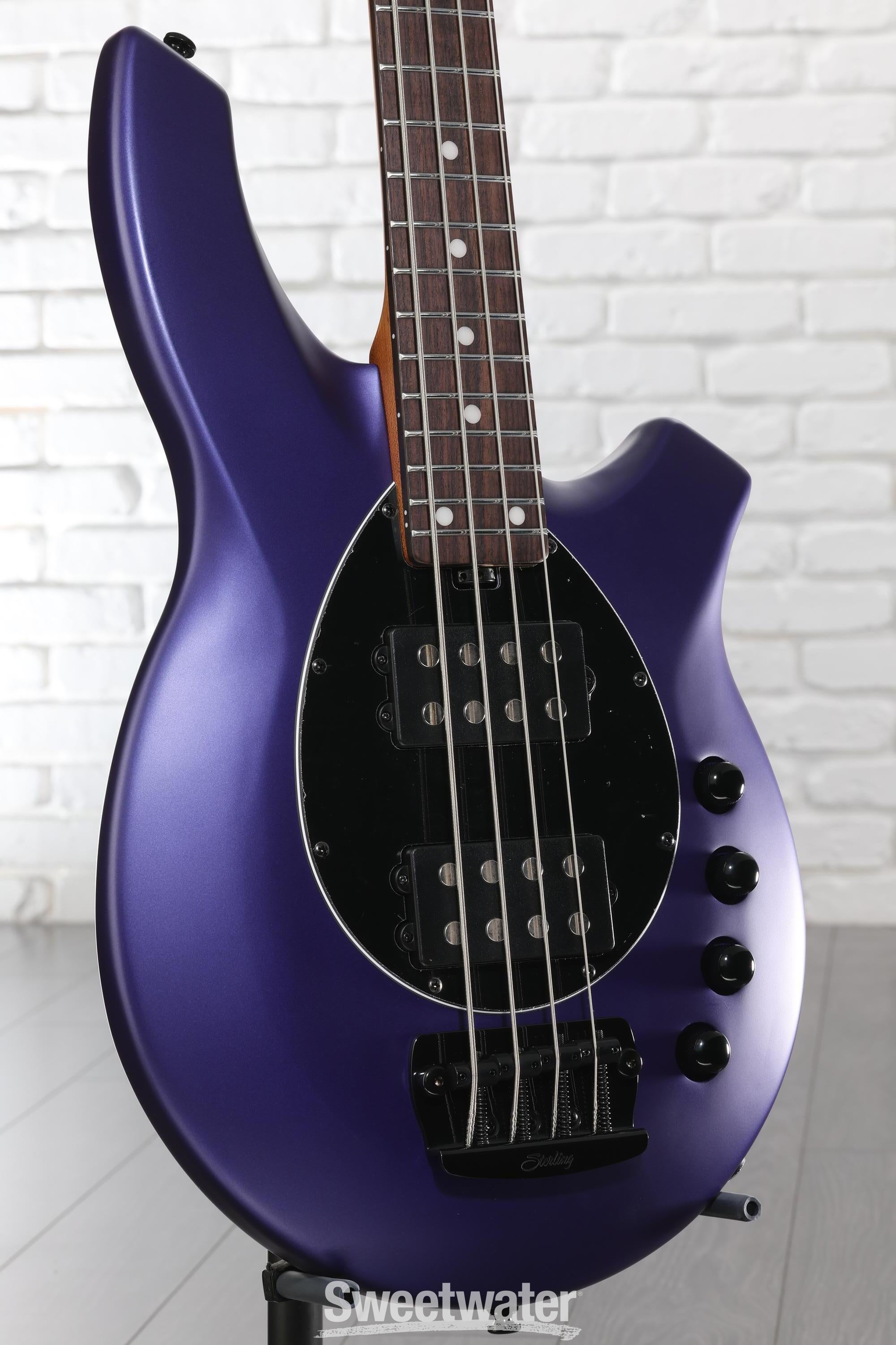 Photo of Sterling By Music Man Bongo Electric Bass Guitar - Firemist Purple Satin