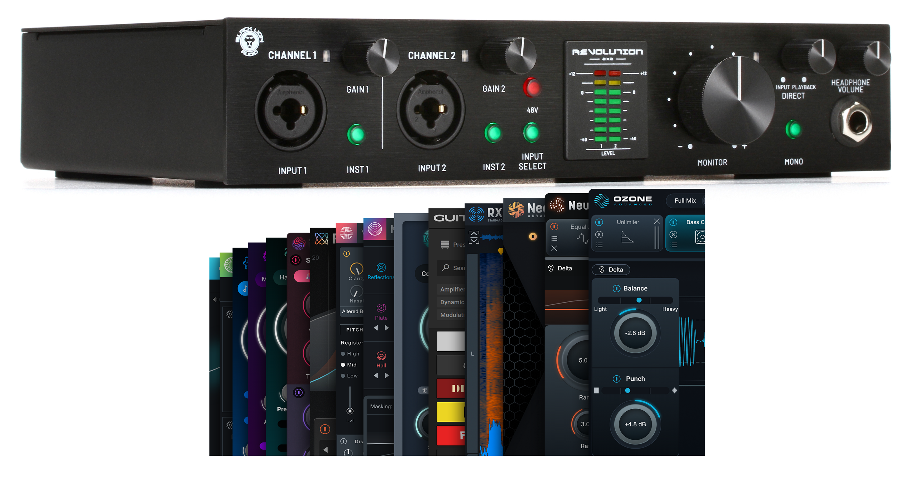 Black Lion Audio Revolution 2x2 and iZotope Music Production Suite
