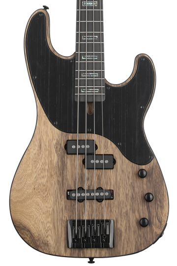 Schecter Model-T 4 Exotic Black Limba Bass Guitar - Natural