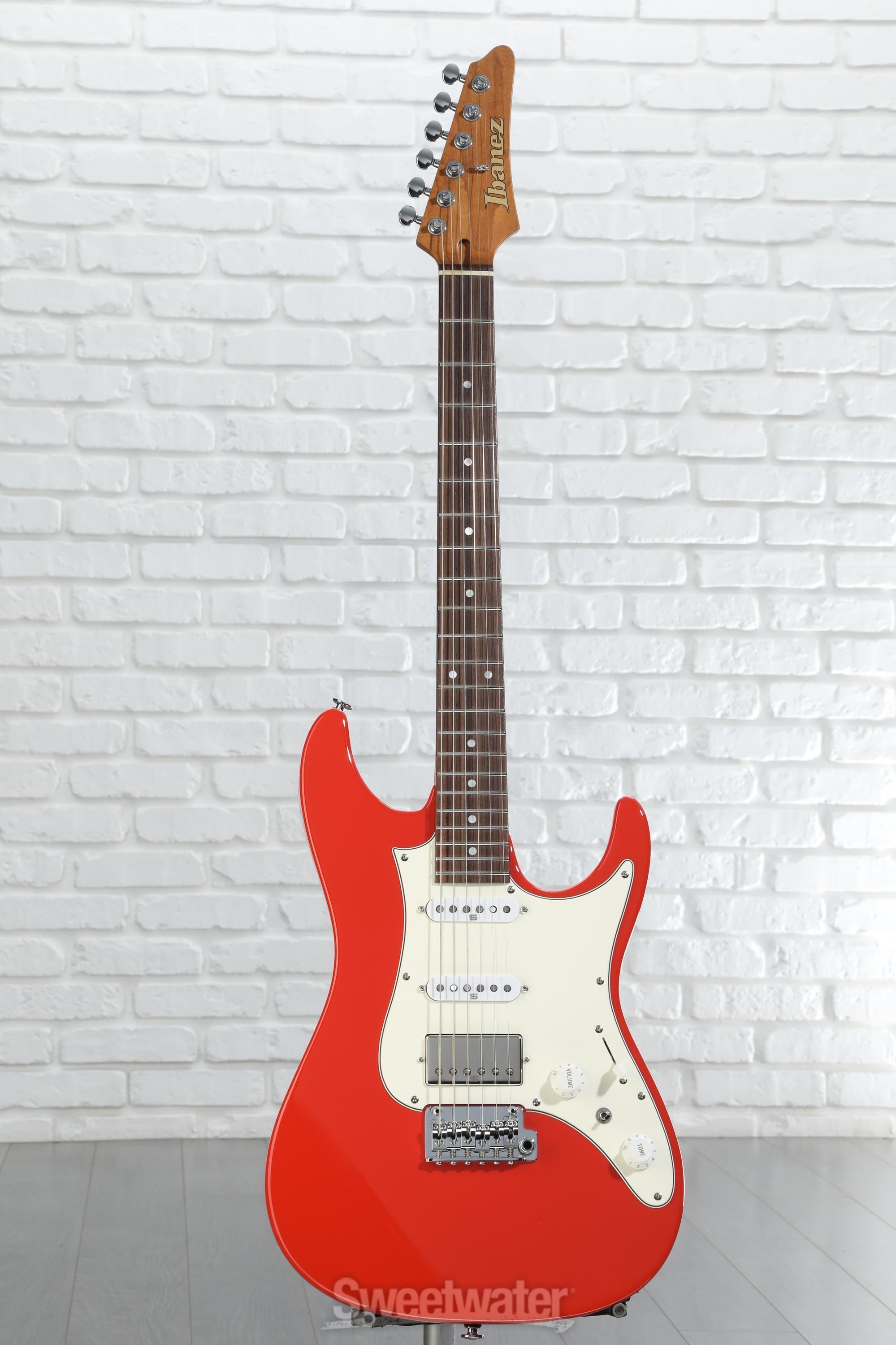 Ibanez Prestige AZ2204NW Electric Guitar - Vermillion Red | Sweetwater