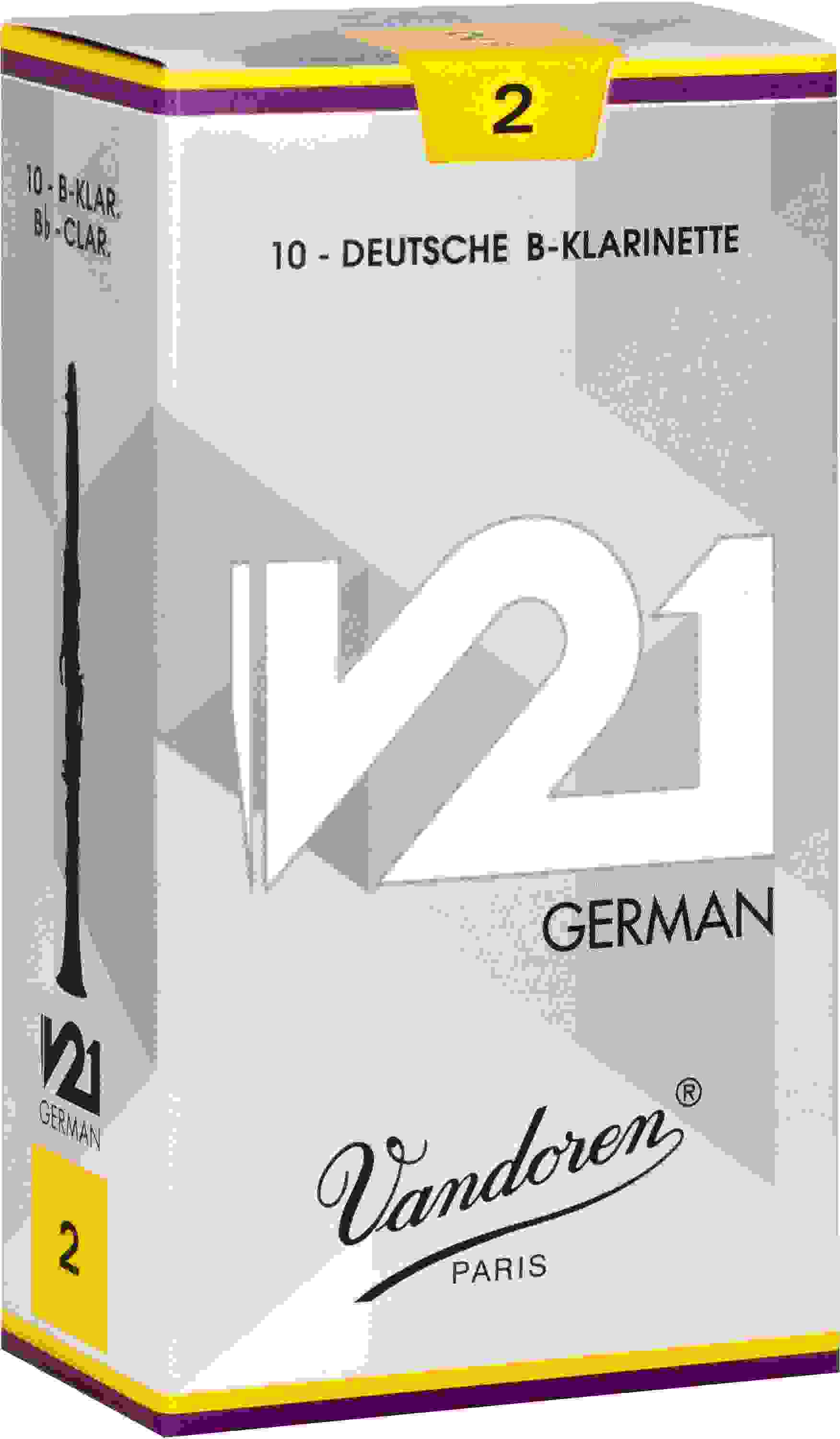 Vandoren CR862 V21 German Bb Clarinet Reed - 2.0 (10-pack)