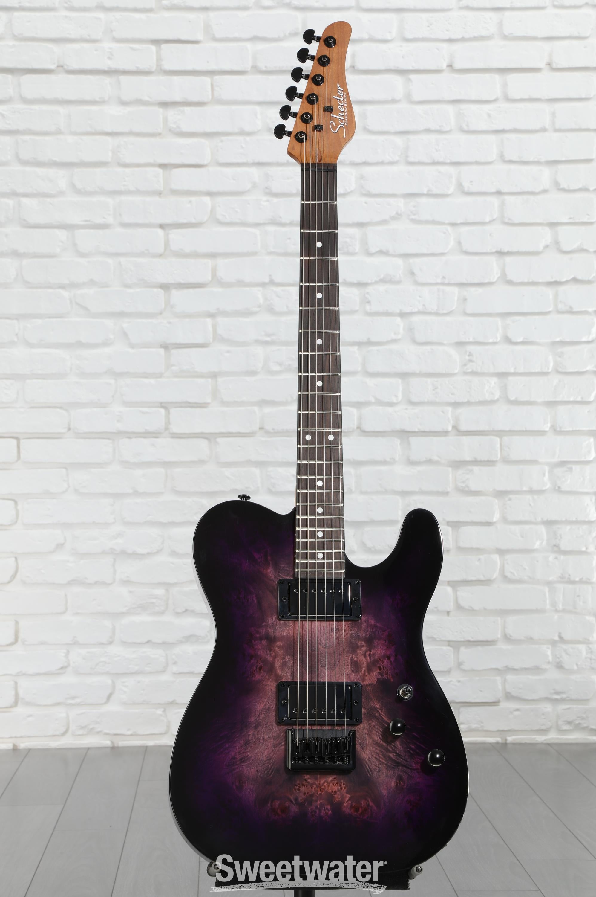Schecter PT Standard Electric Guitar - Purple Burst Burl | Sweetwater