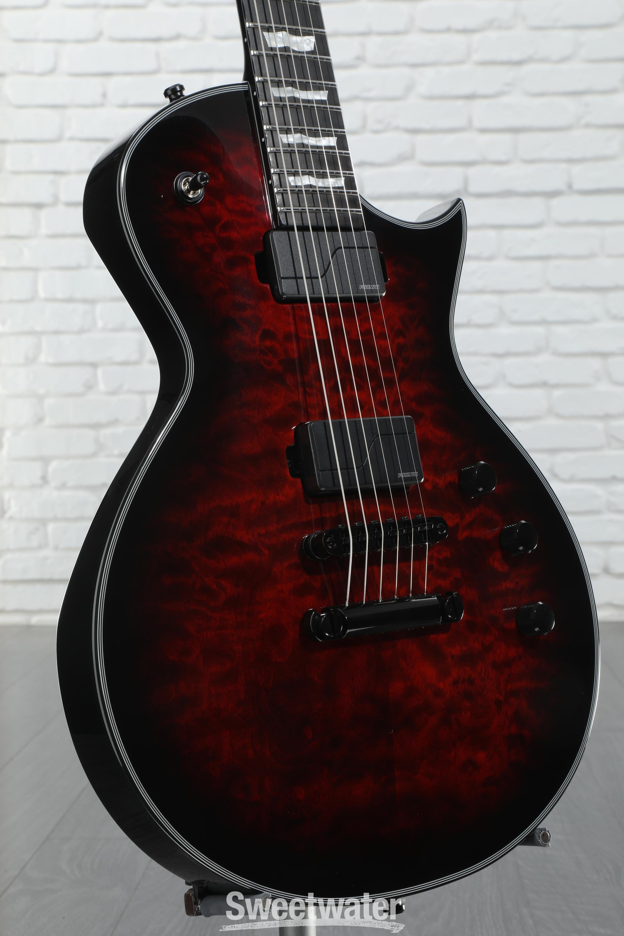 ESP E-II Eclipse QM Electric Guitar - See-thru Black Cherry