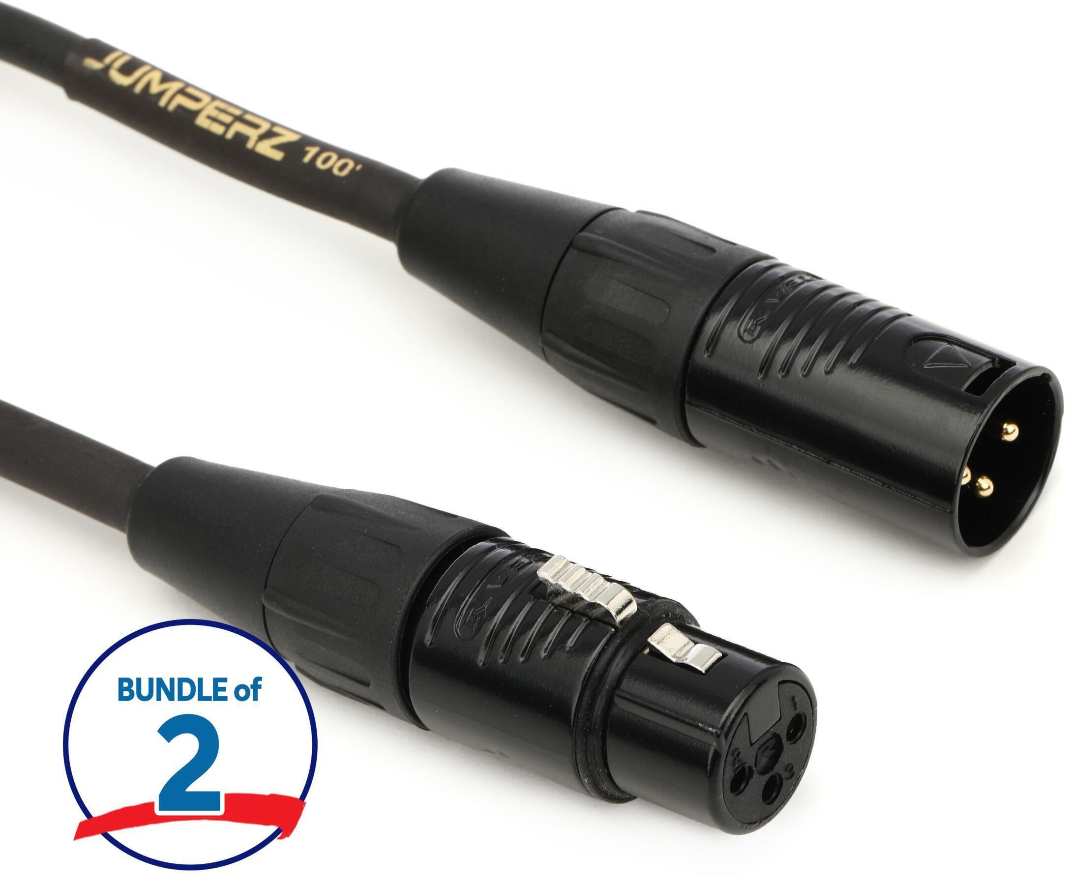 Photo of JUMPERZ JGM-100 Gold Microphone Cable - 100 foot (2-Pack)