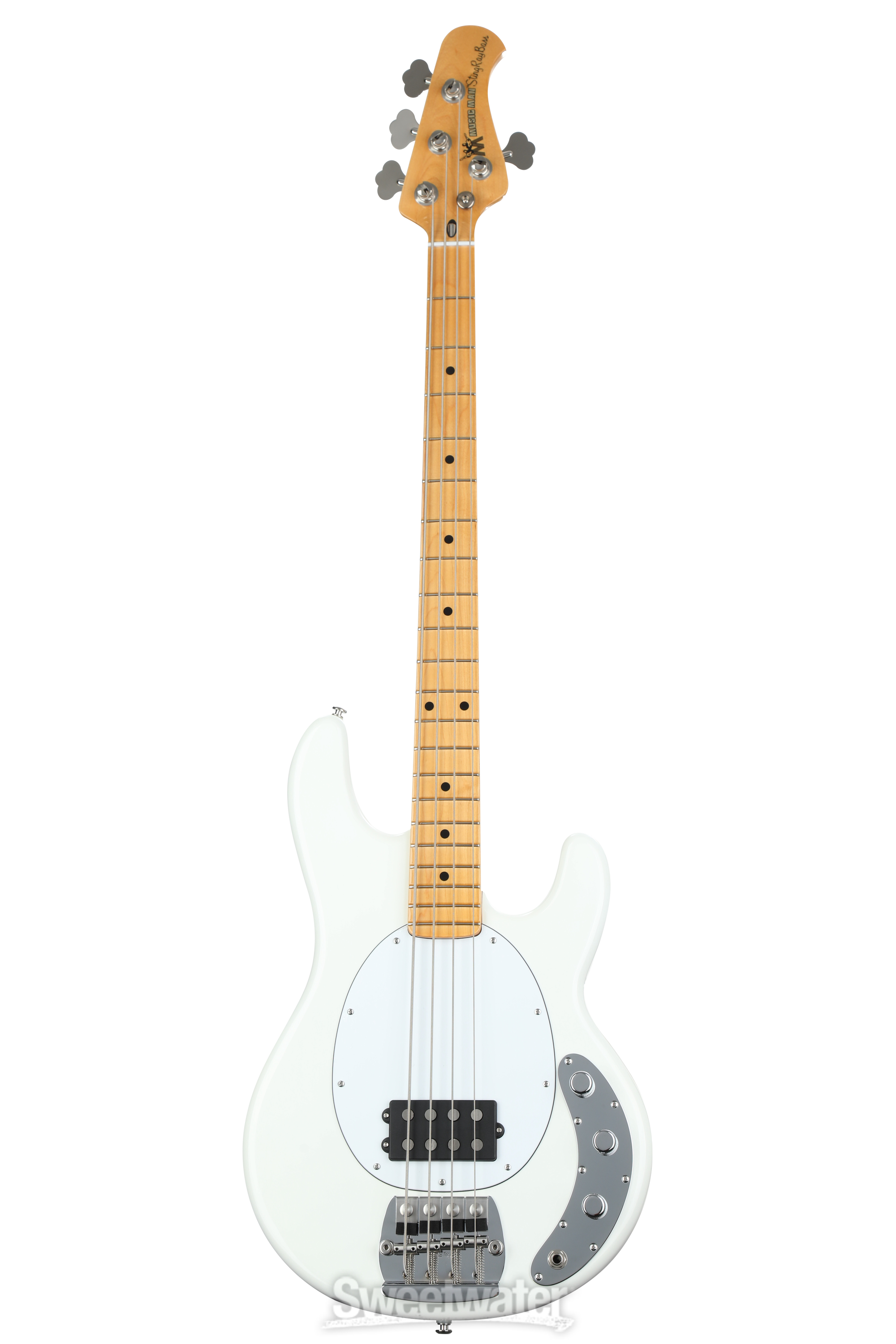 Ernie Ball Music Man Retro 70s StingRay Bass Guitar White