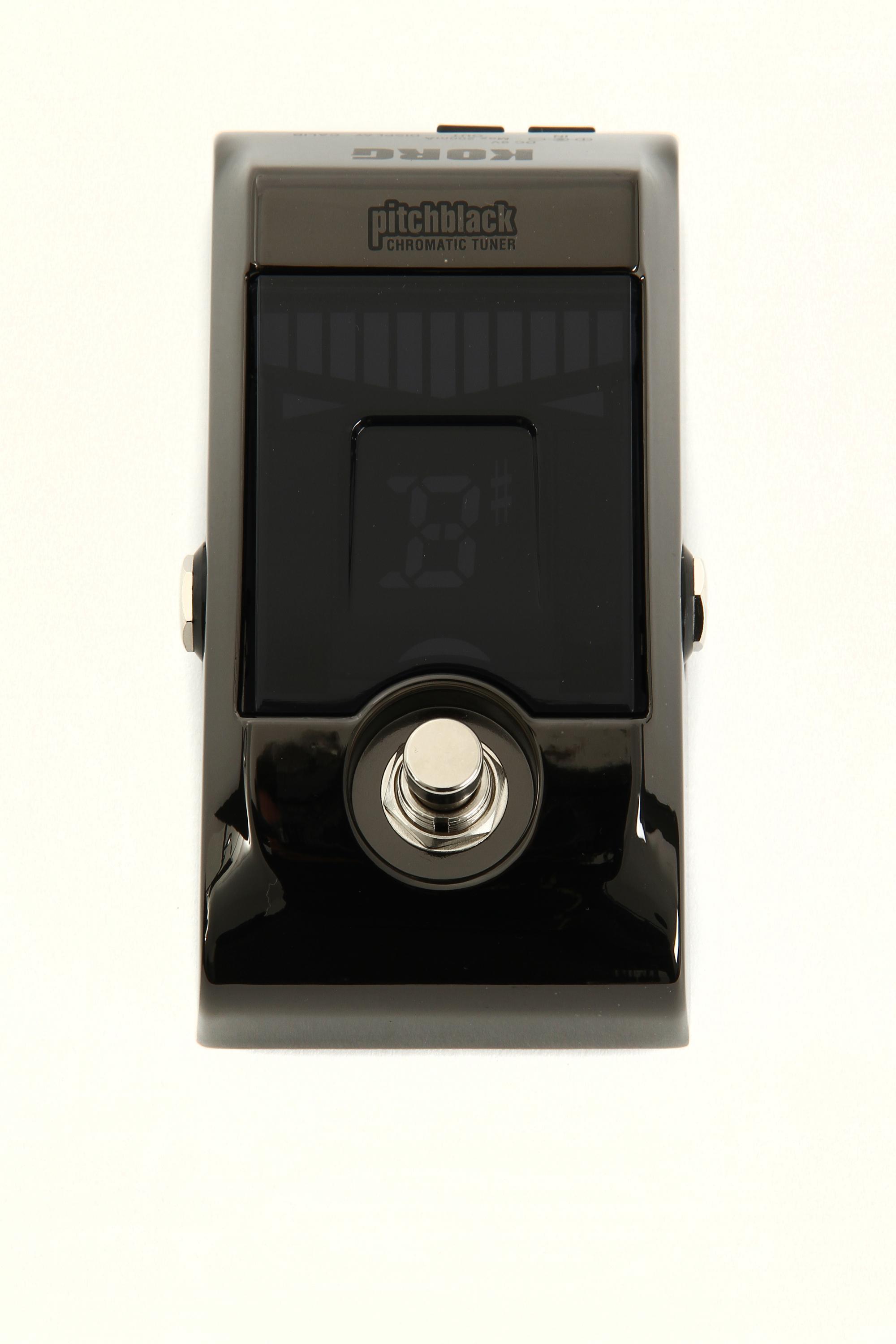 Korg pitchblack Tuner Pedal - Black Chrome | Sweetwater