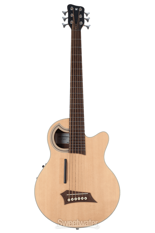 Warwick RockBass Alien Deluxe 6-string Acoustic-electric Bass Guitar -  Natural Transparent Satin