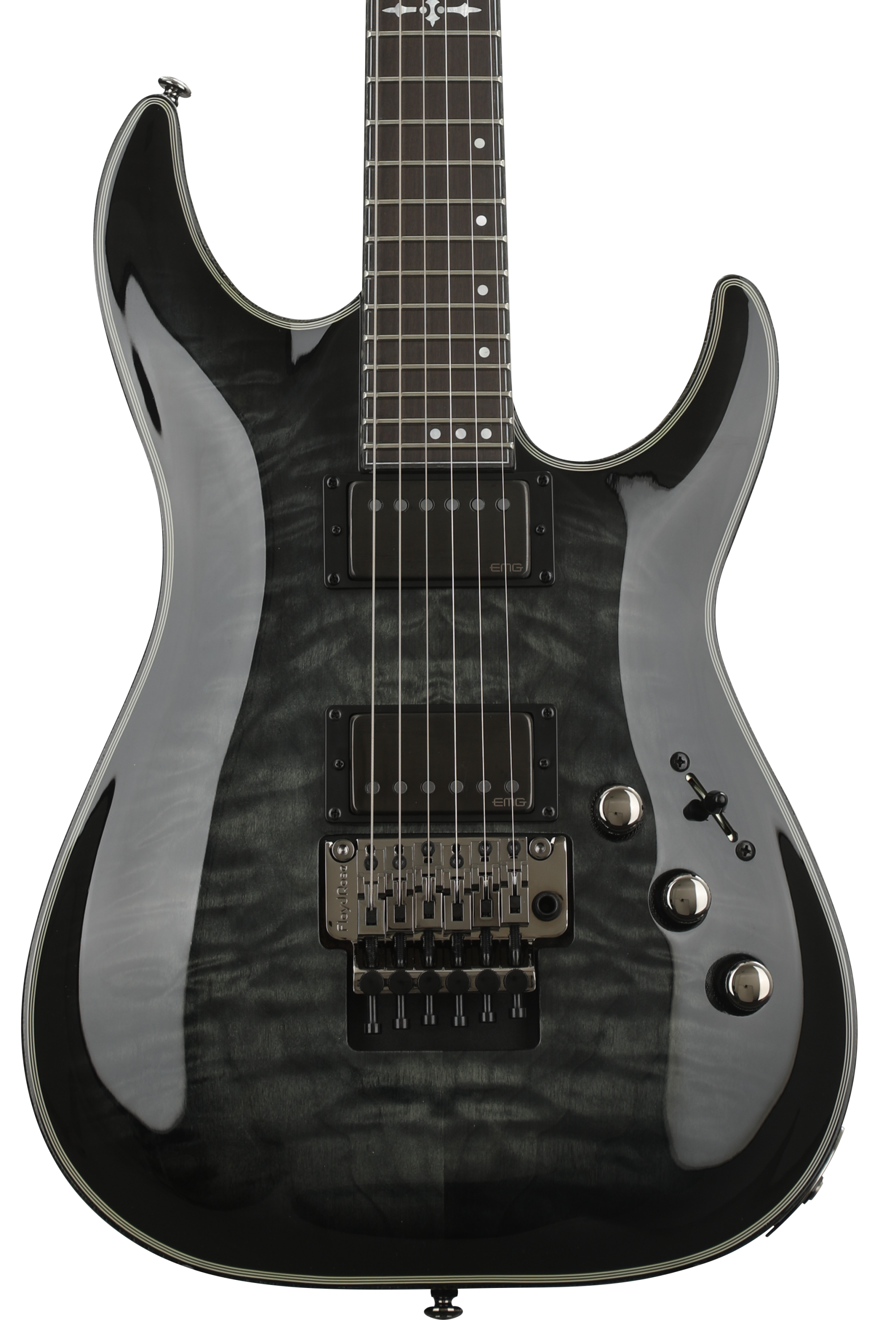 Schecter Hellraiser Hybrid C-1 FR - Trans Black Burst | Sweetwater