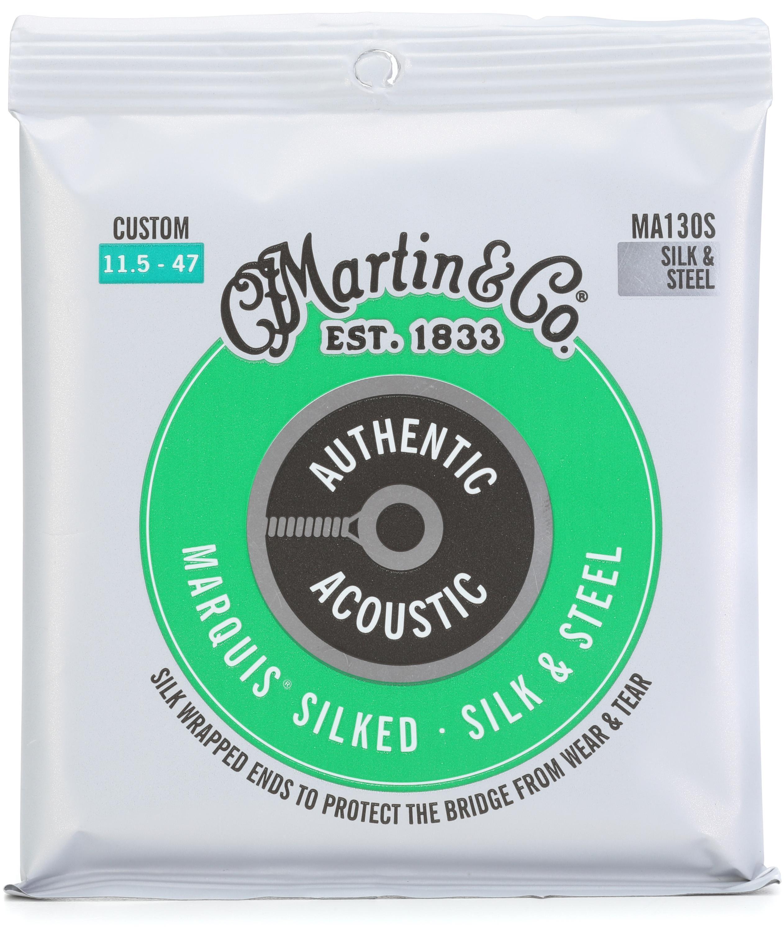 Photo of Martin MA130S Authentic Acoustic Marquis Silked Silk and Steel Guitar Strings - .0115-.047