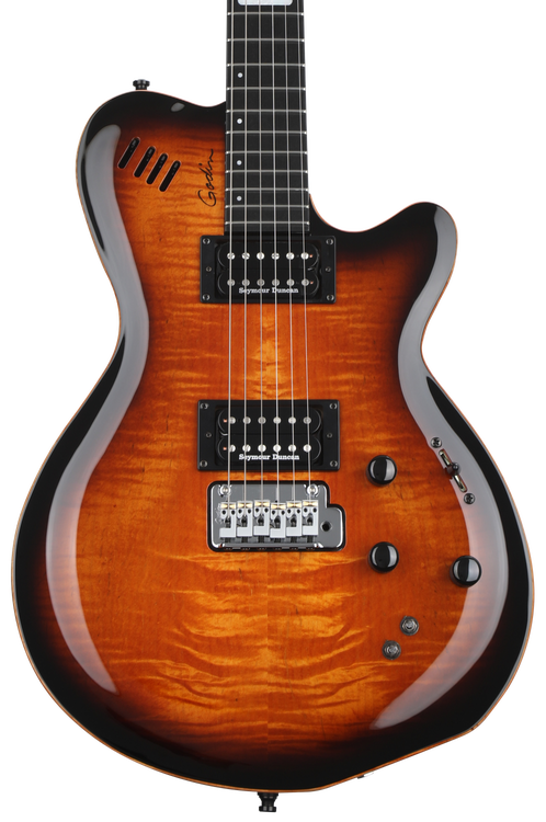 ギター Godin LGXT Cognac Burst Flame AAA Godin LGXT Electric Guitar - Cognac Burst AA Flame | Sweetwater