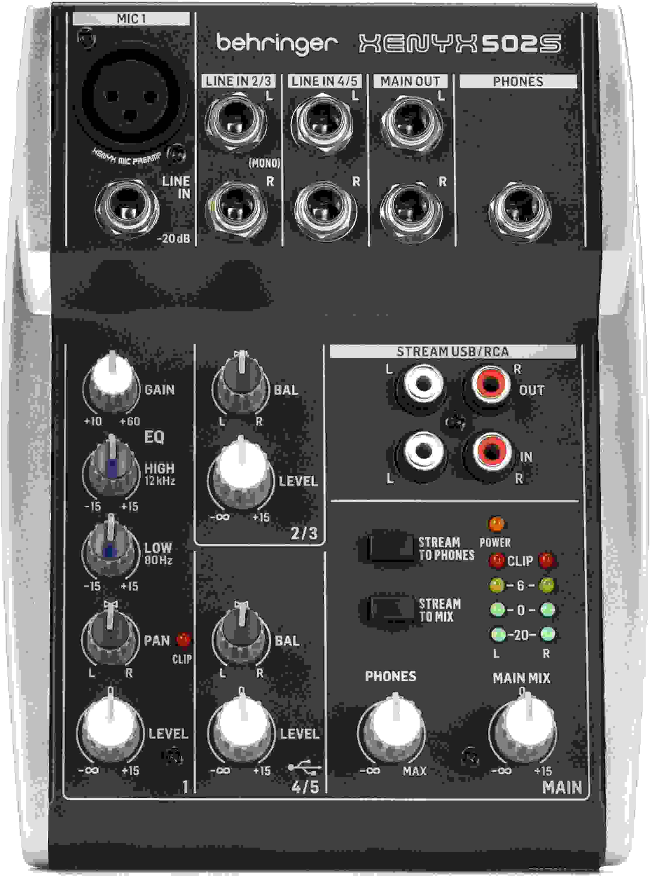 Behringer Xenyx 502S 5-channel Analog Streaming Mixer