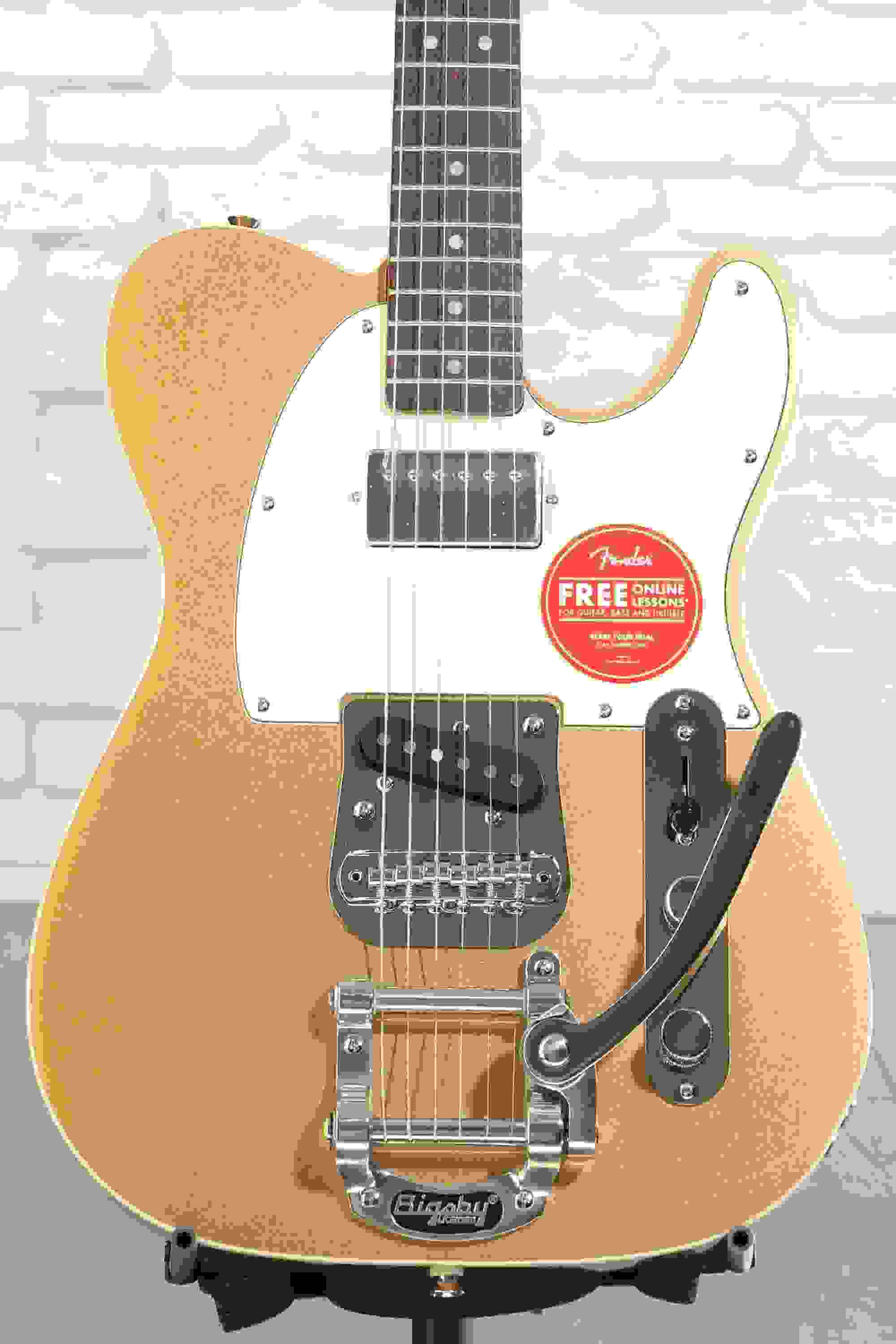 Squier Classic Vibe '60s Custom Telecaster SH with Bigsby Electric Guitar - Aztec Gold