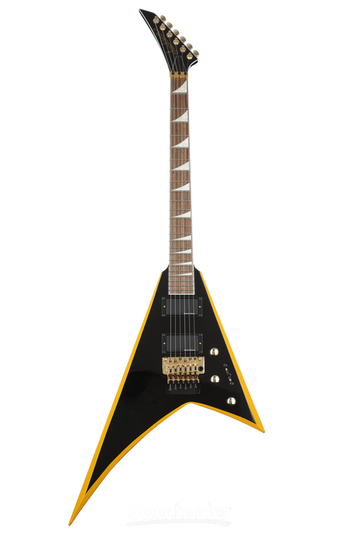Jackson X Series Rhoads RRX24 - Black with Yellow Bevels | Sweetwater