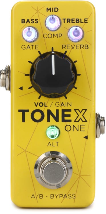 IK Multimedia TONEX ONE Brown Sound Amplifier/Cab/Effect Modeling Pedal - Limited Edition Yellow