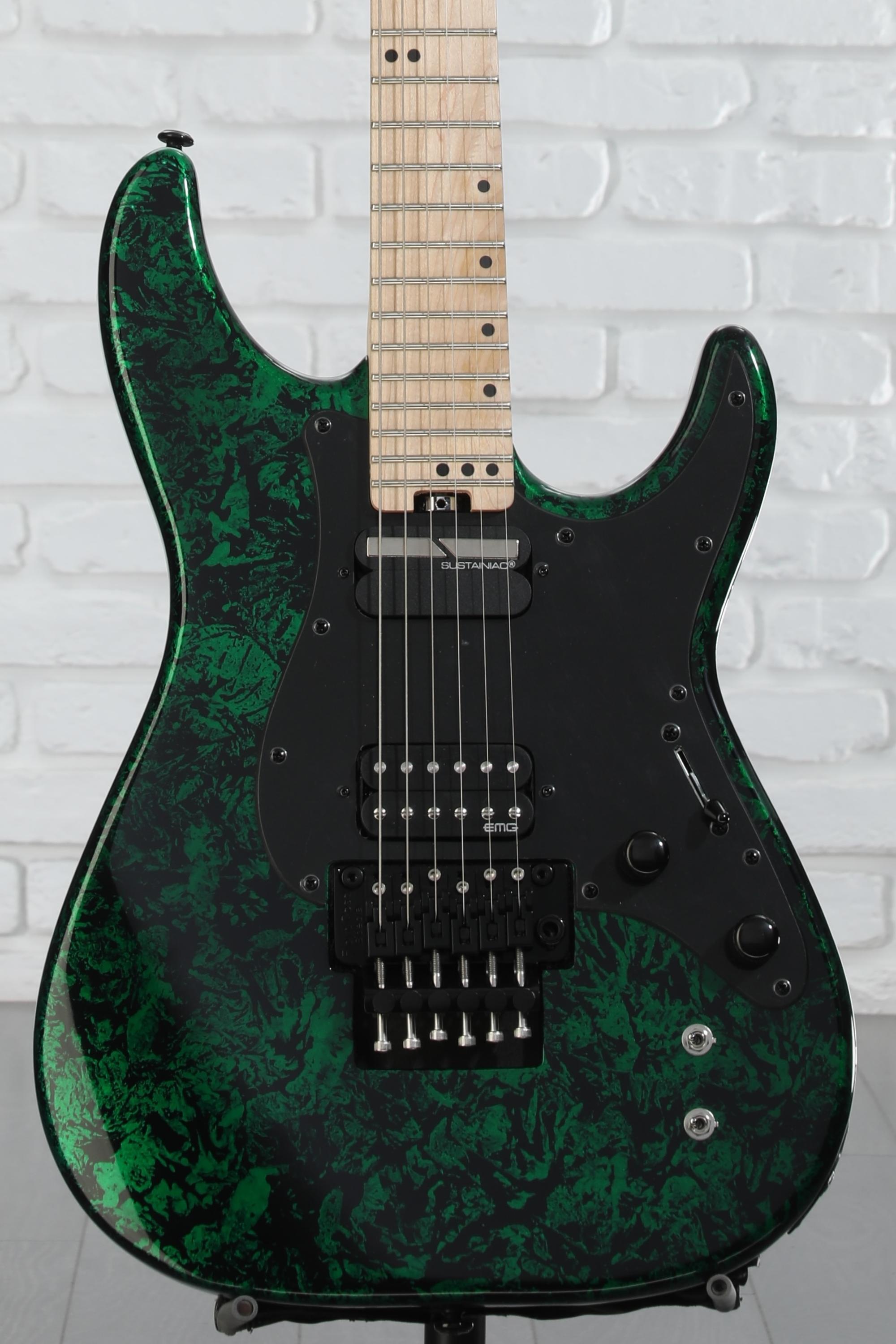 SCHECTER OL-FL Electric Acoustic Guitar Satin Surf Green