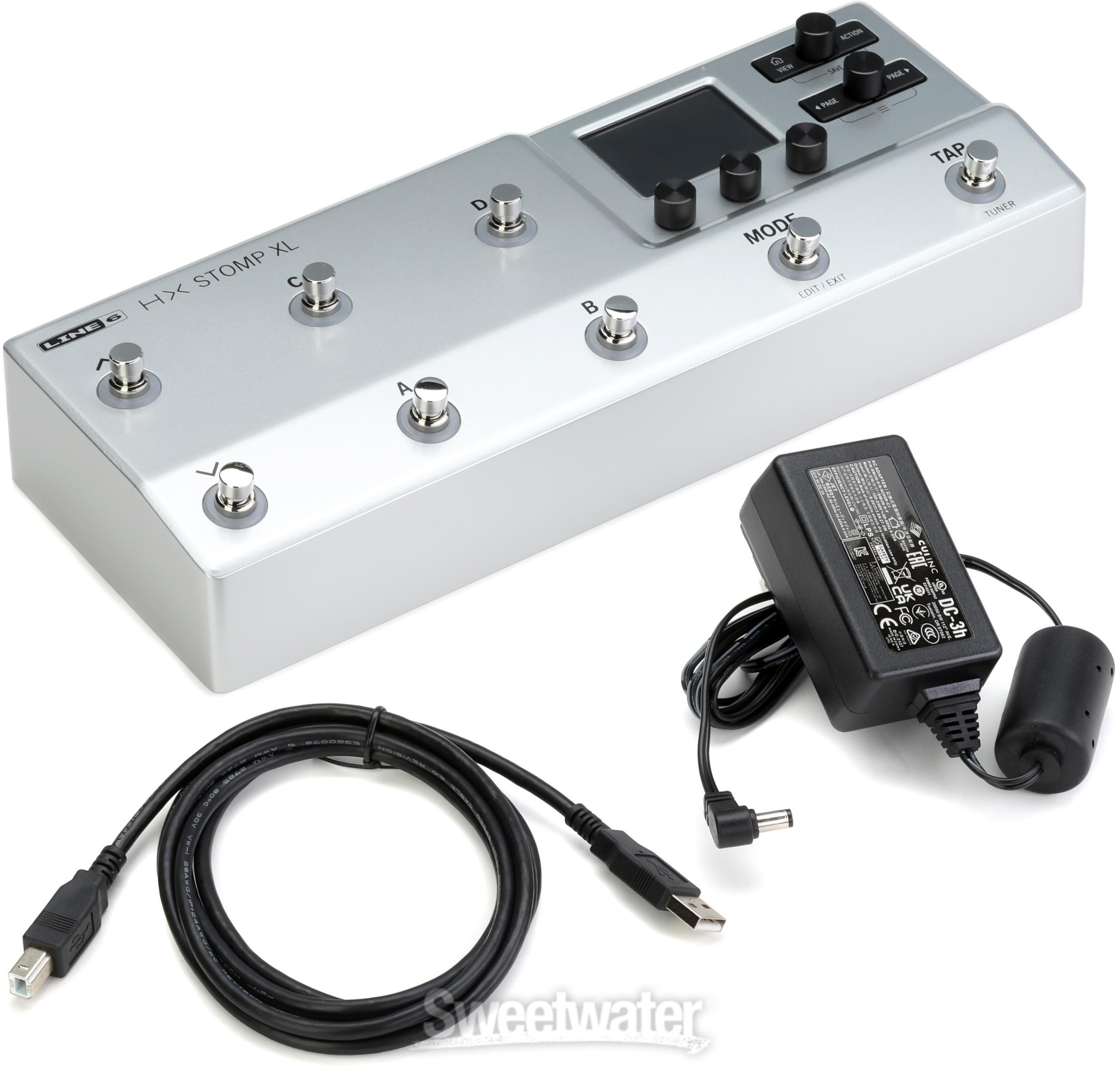Line 6 Helix HX Stomp XL Silver Edition 8 Switch Effects Processor -  Andertons Music Co.