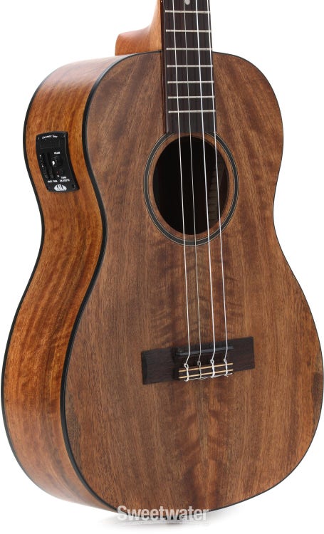 Kala Curly Mango Baritone Acoustic-electric Ukulele - Natural Satin