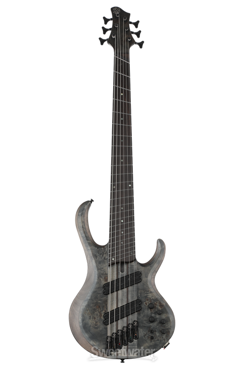 Ibanez BTB806MS 6-string Bass Guitar - Transparent Gray Flat 