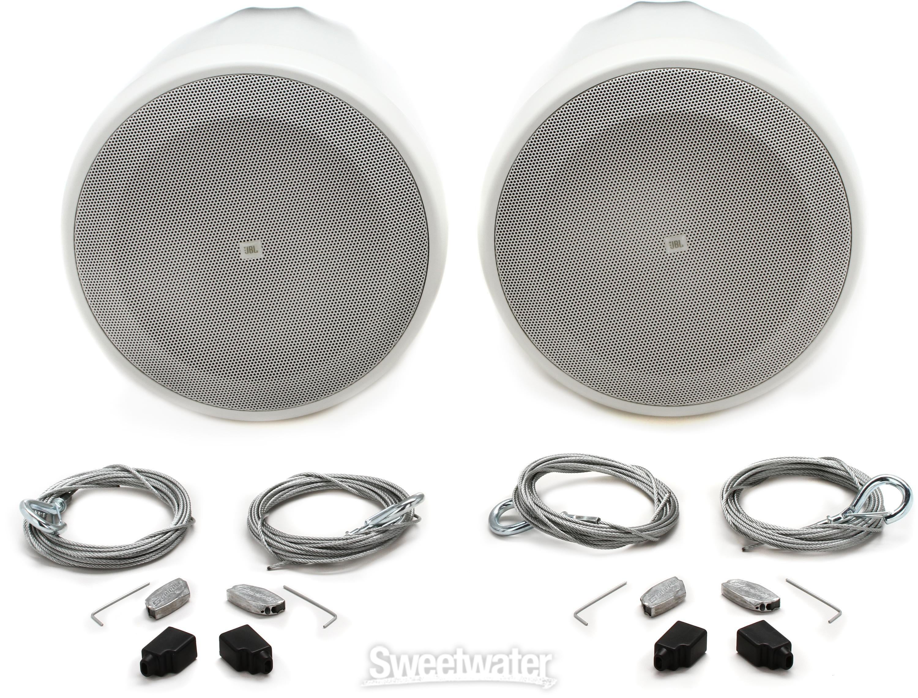 JBL Control 65P/T Compact Pendant Speaker Pair - White | Sweetwater